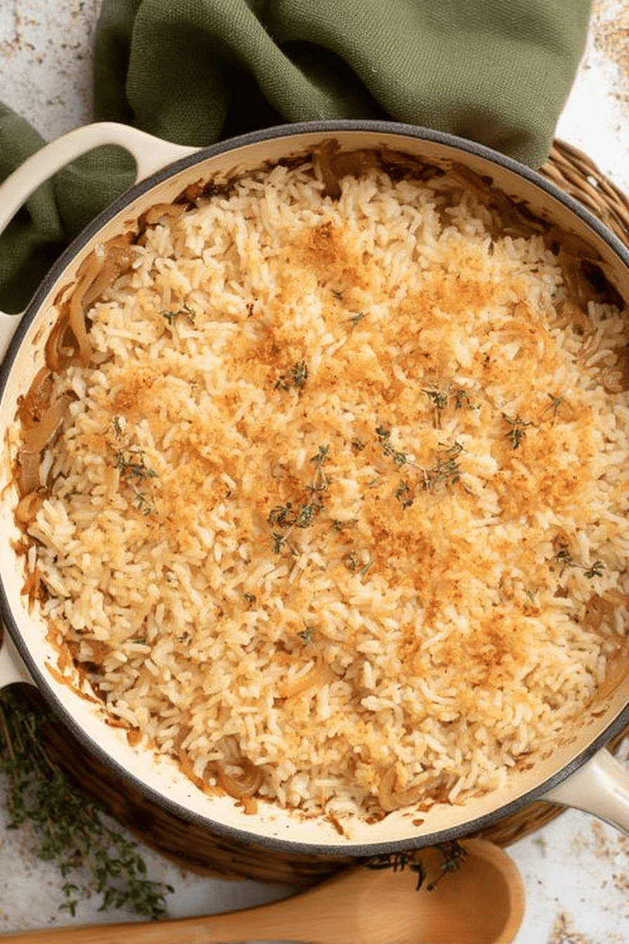 French Onion Rice Pilaf