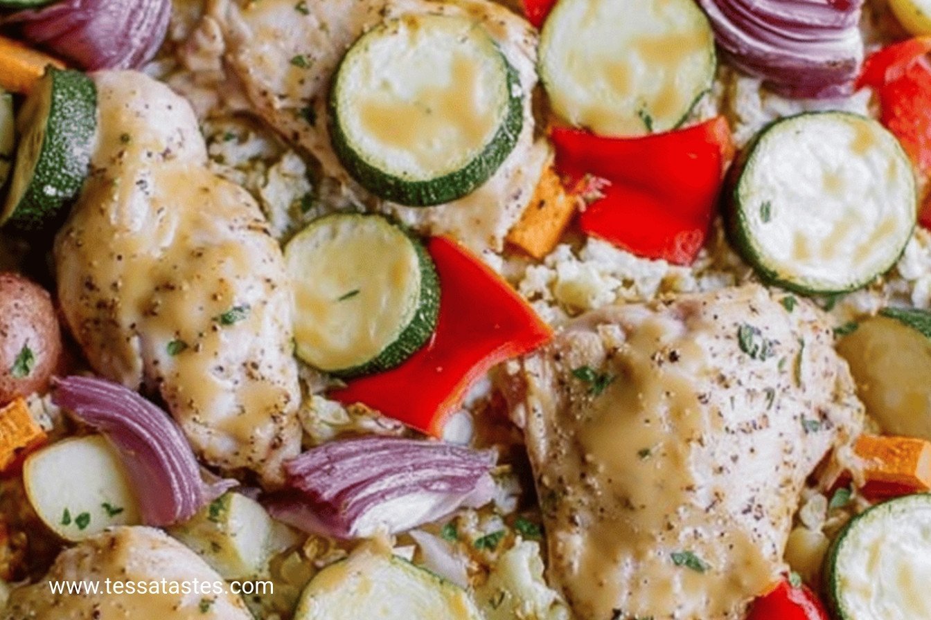 Sheet Pan Chicken and Veggies: Golden, savory, one-pan perfection.