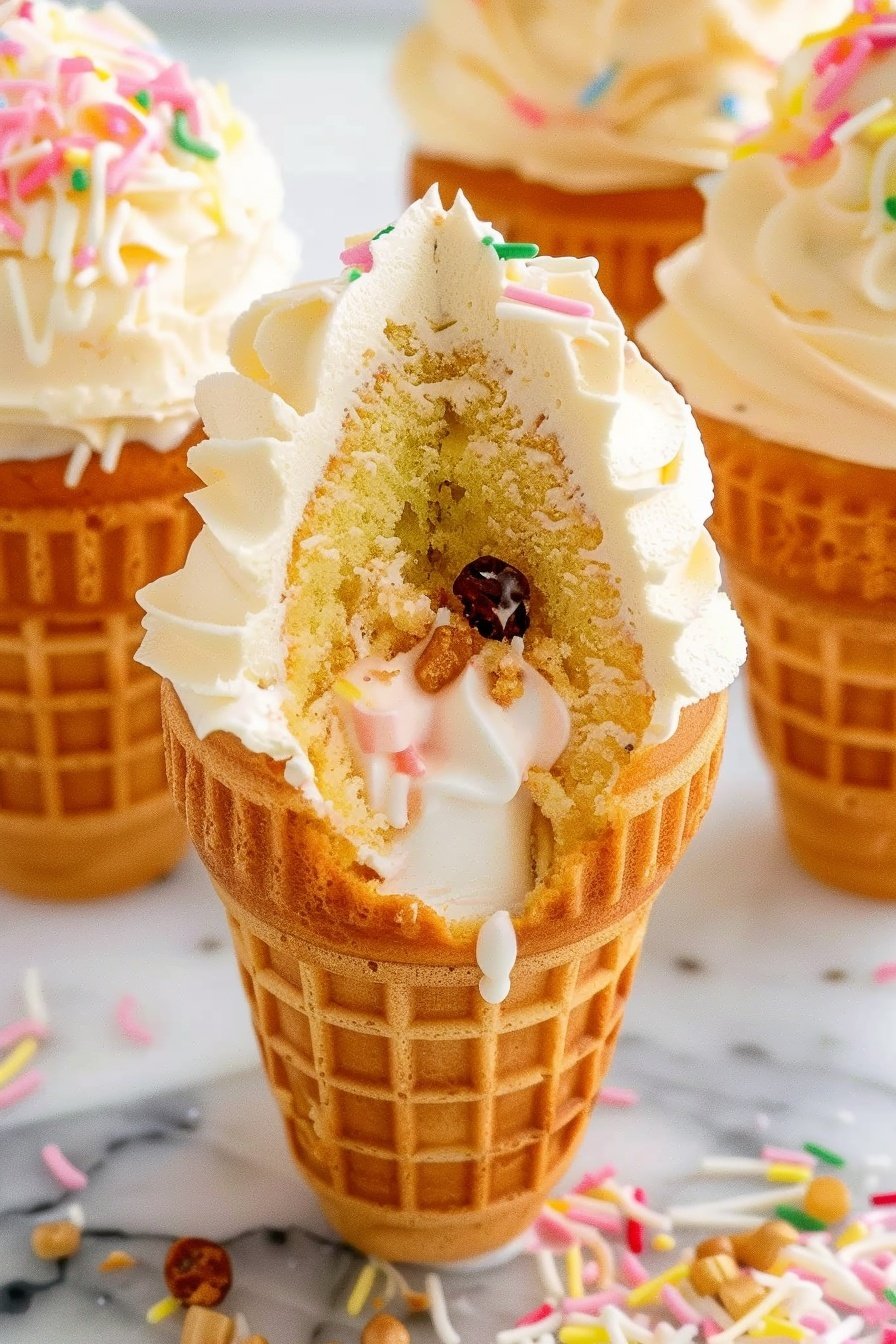 Cone-Shaped Cake Creations: Towering Frosted Delights