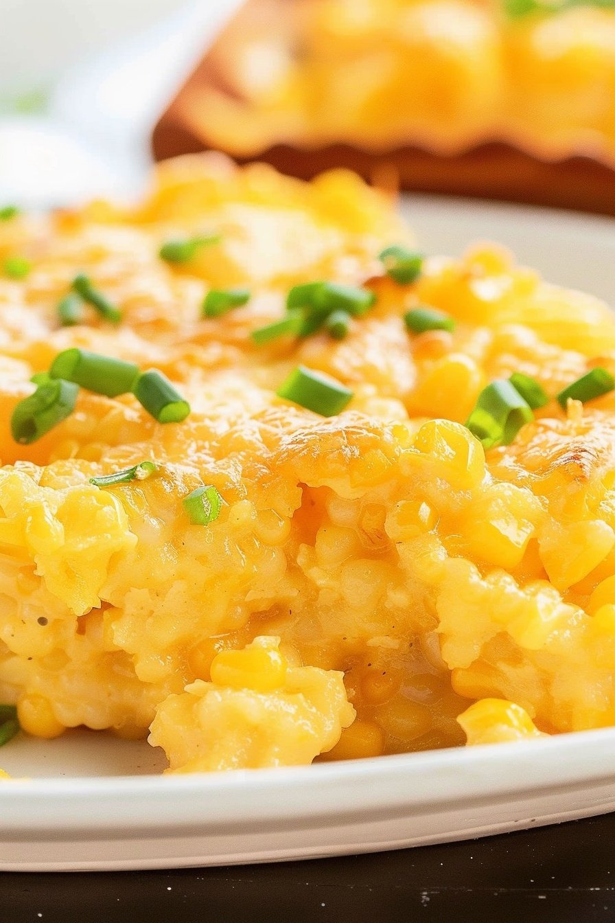 Golden Sweet Corn Bake: Creamy golden bliss.