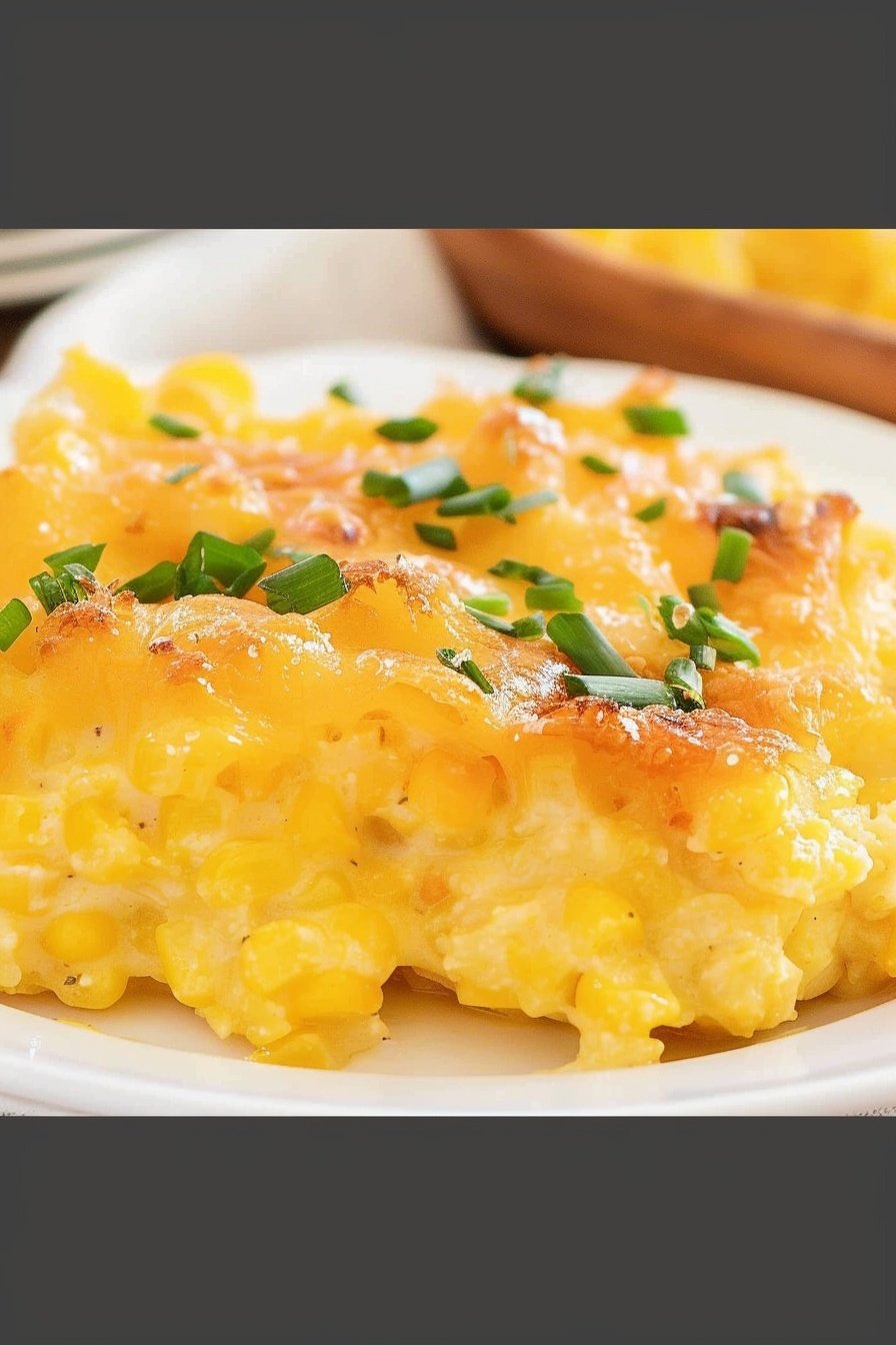 Golden Sweet Corn Bake: Creamy, golden, irresistible perfection.