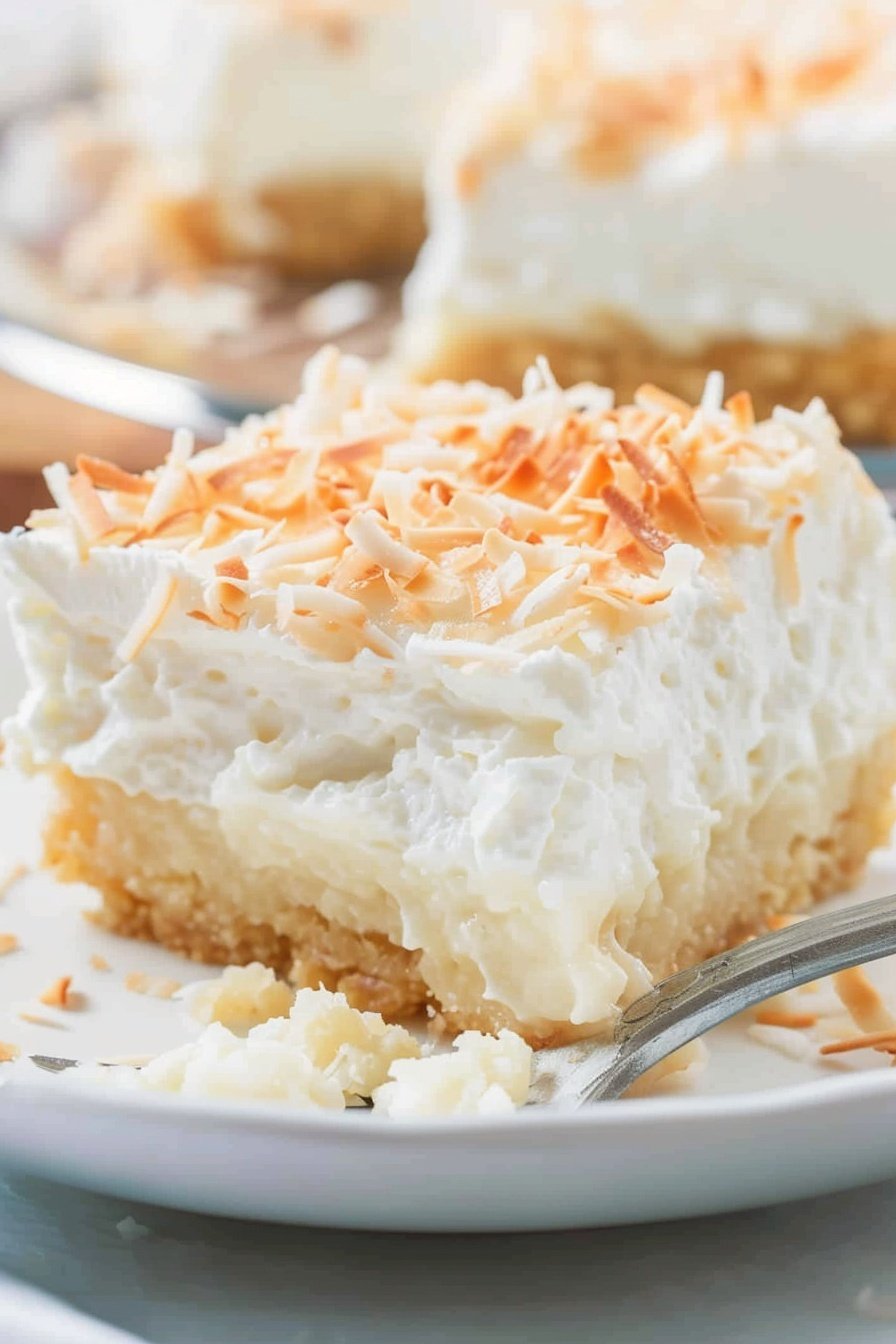 Tropical Coconut Squares: Creamy Coconut Bliss