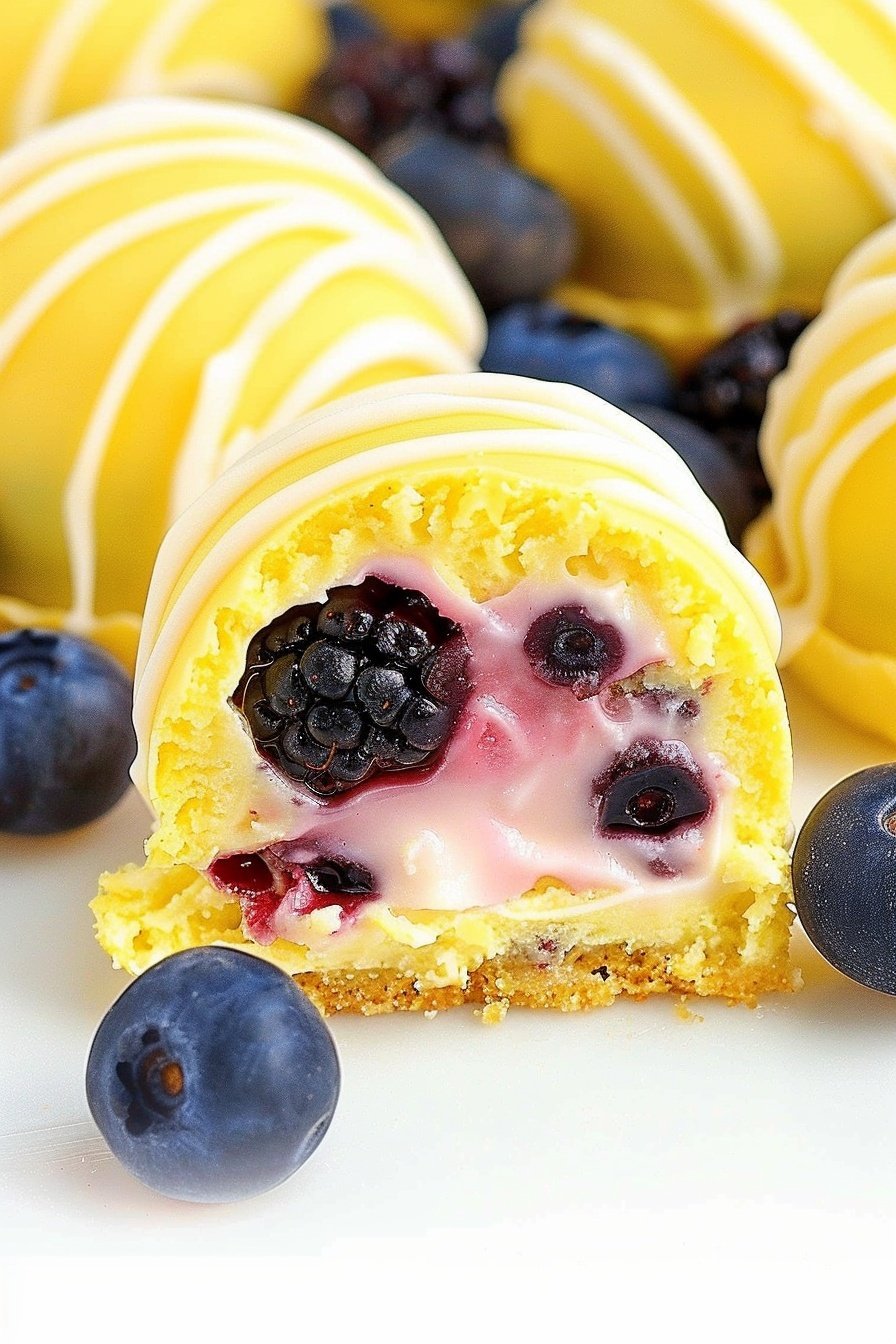 Zesty Berry Cheesecake Bites: Tangy, creamy, irresistible bliss.