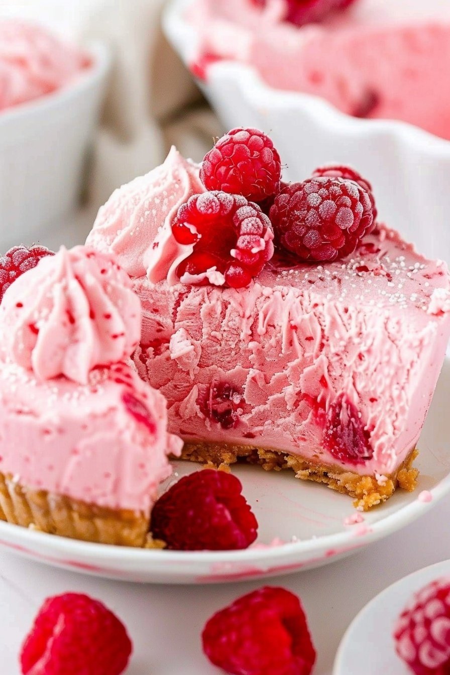 Frozen Raspberry Delight: Tart, Sweet, Blissful Chill.