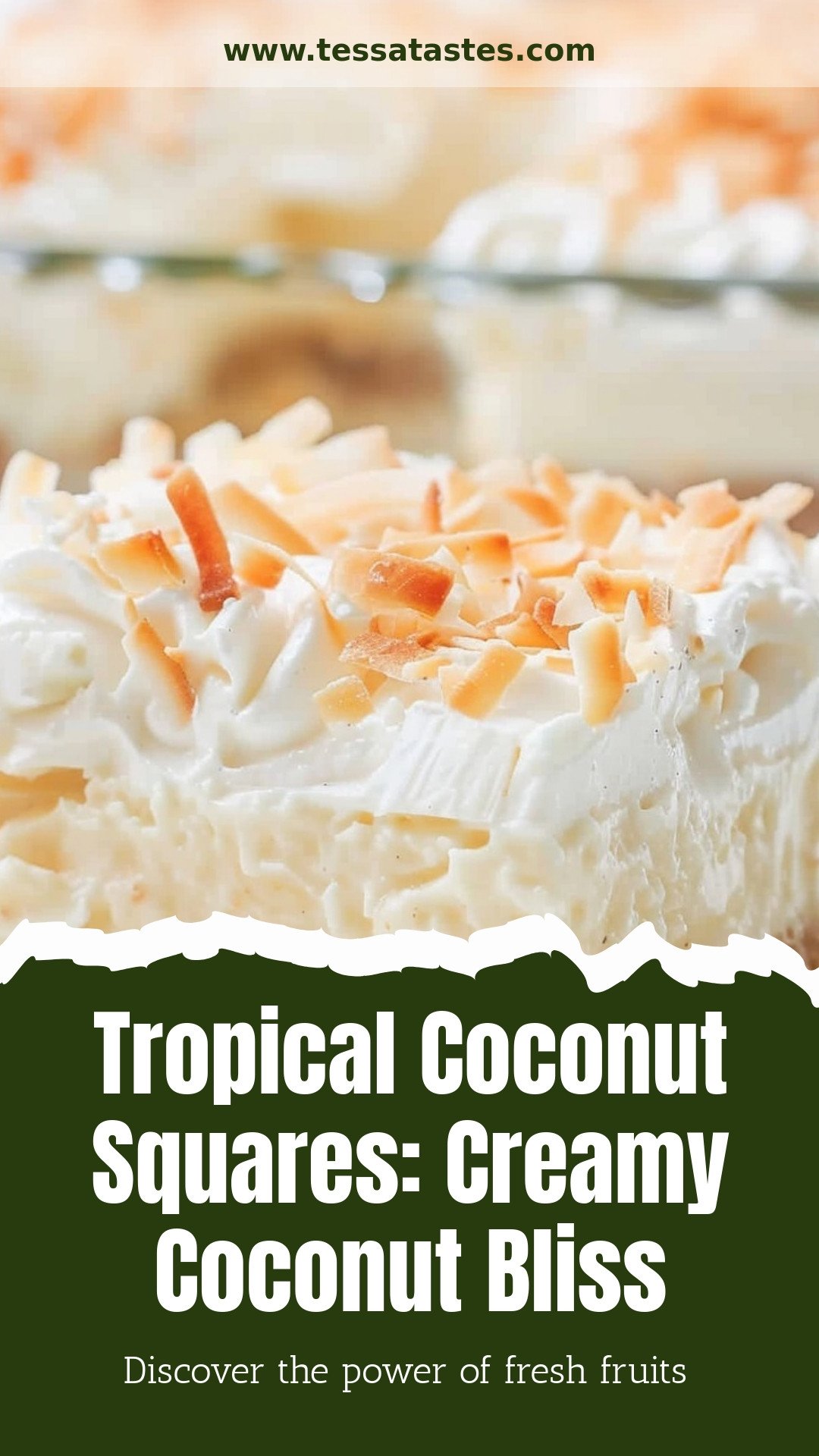 Tropical Coconut Squares: Creamy Coconut Bliss
