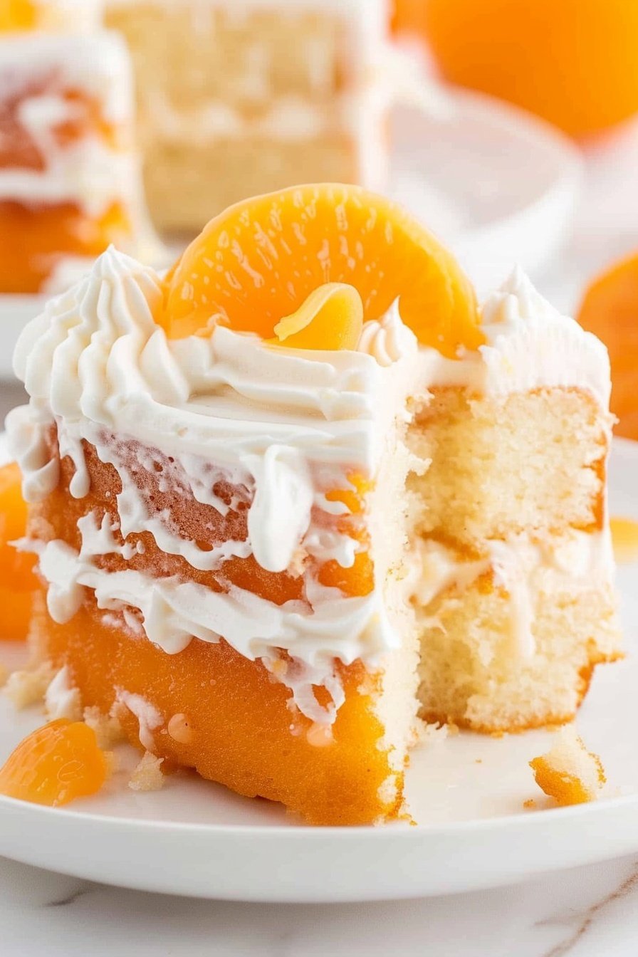 Creamsicle Dream Cake: A citrus-vanilla dreamscape.