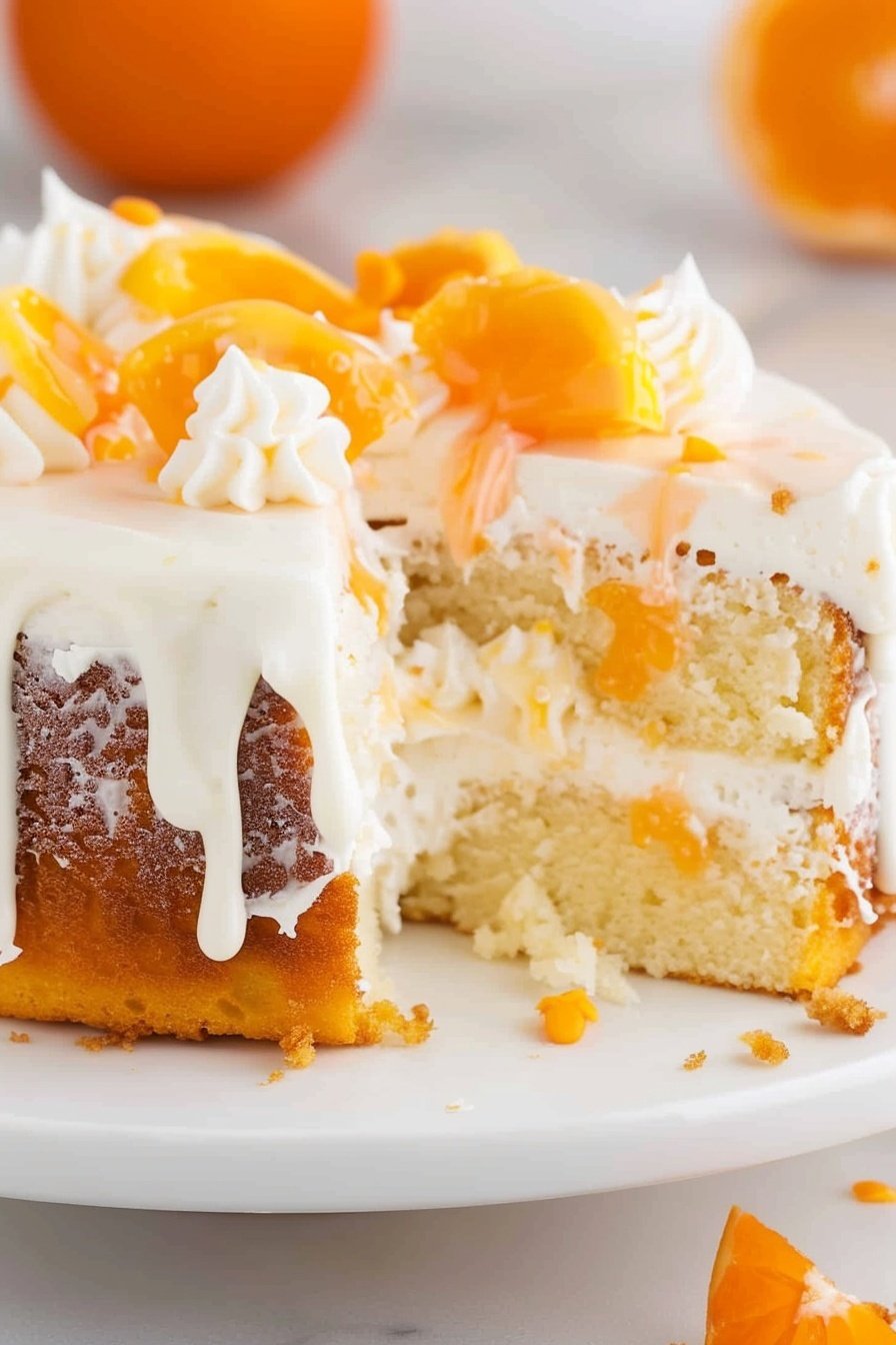 Creamsicle Dream Cake: A citrus-vanilla dreamscape.