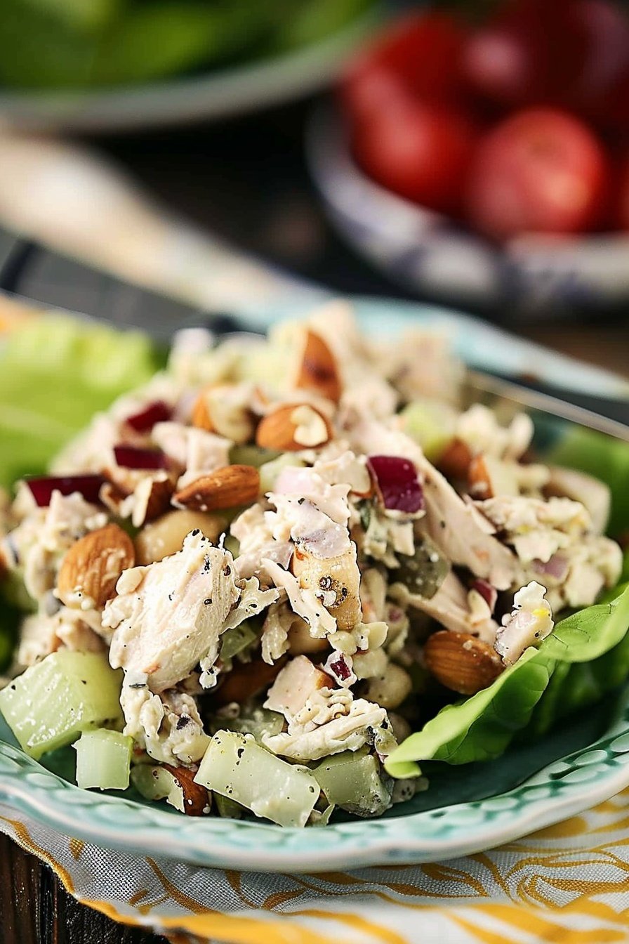 Crunchy Nutty Poultry Salad: A nutty, savory sensation.