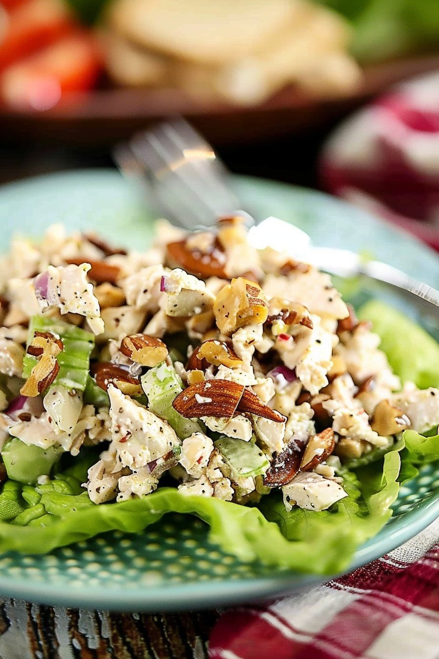 Crunchy Nutty Poultry Salad: A nutty, savory sensation.