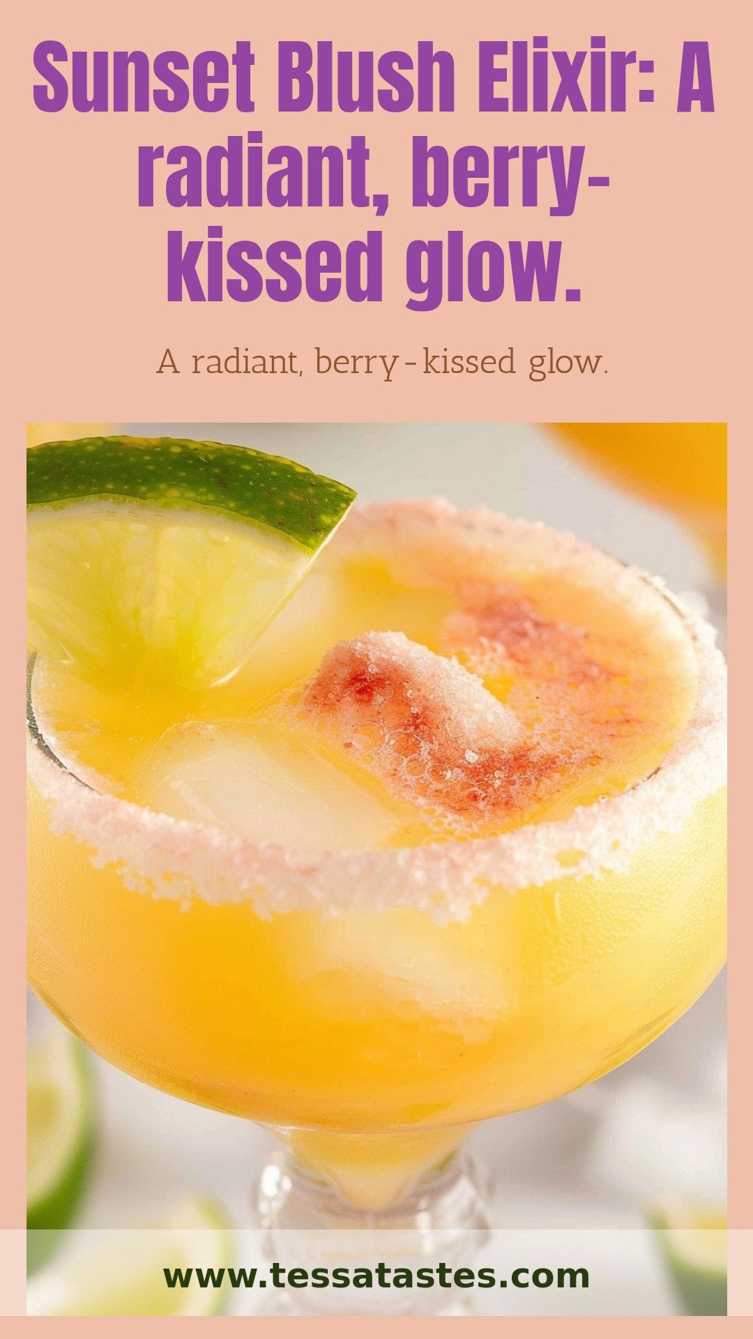 Sunset Blush Elixir: A radiant, berry-kissed glow.