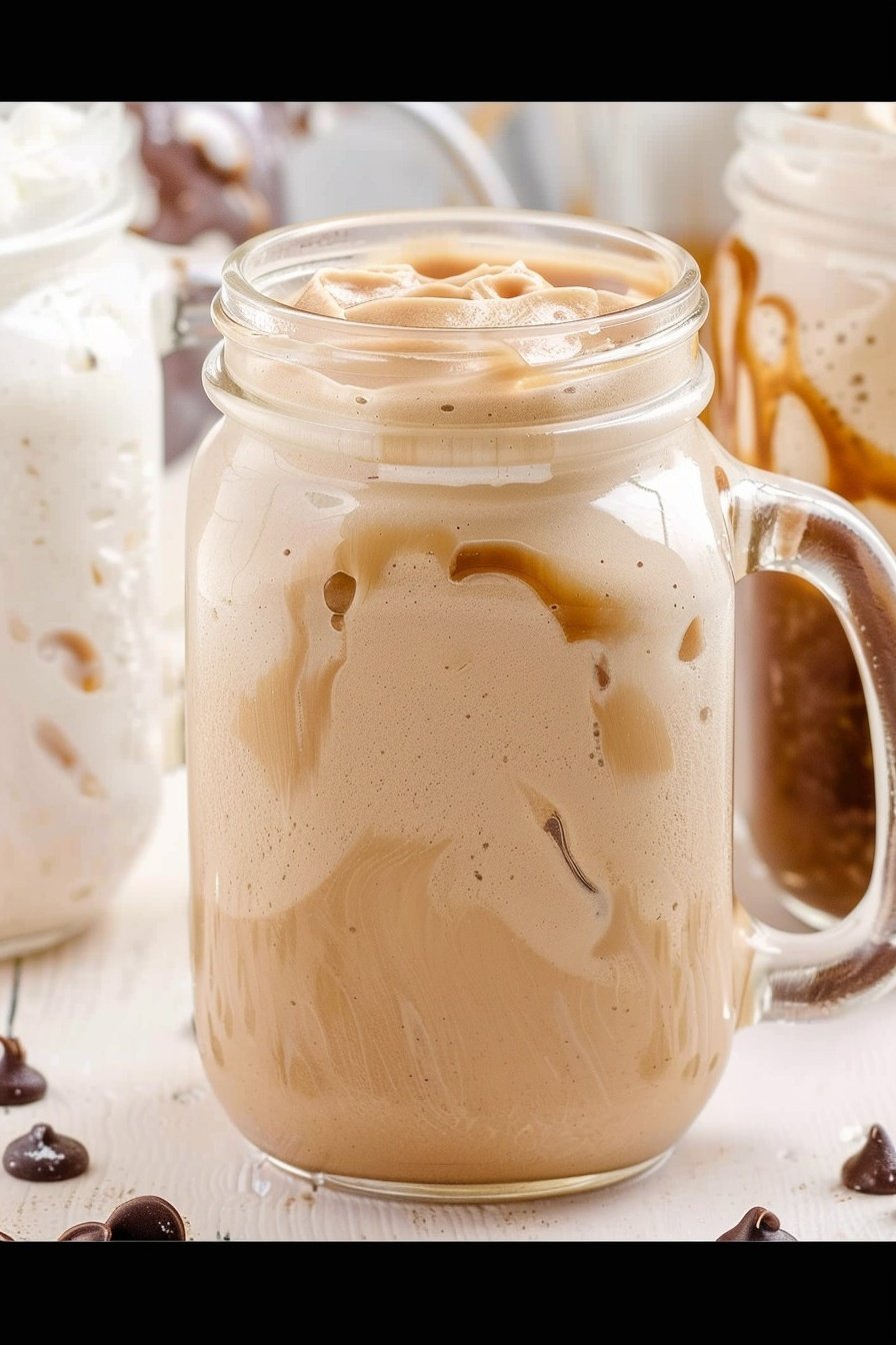 Frosted Caramel Swirl: A silky caramel dream.