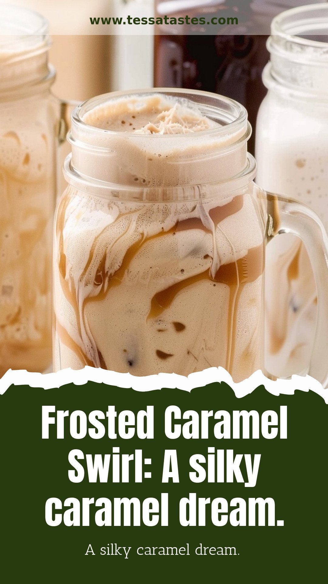 Frosted Caramel Swirl: A silky caramel dream.