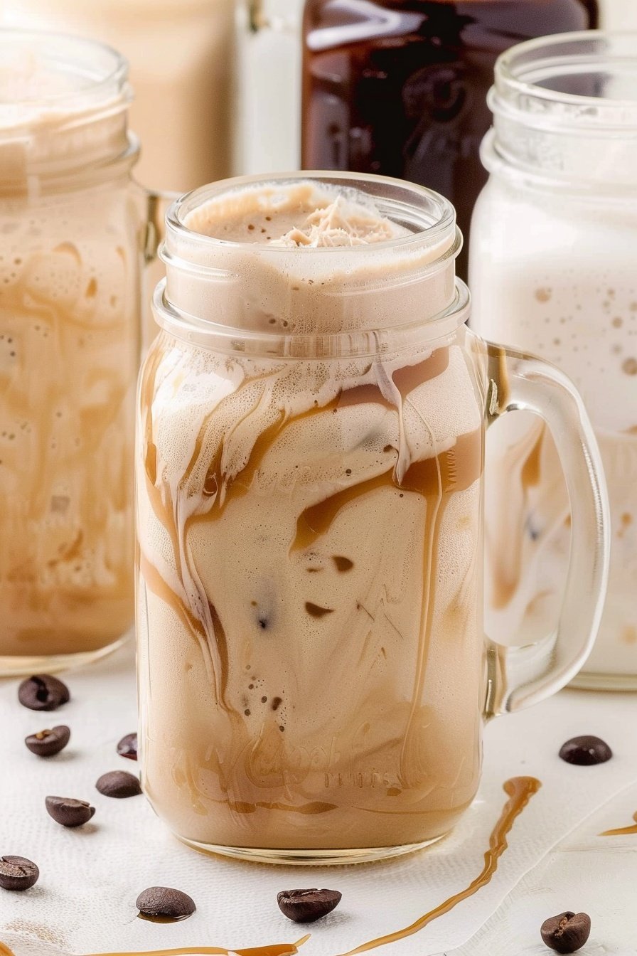 Frosted Caramel Swirl: A silky caramel dream.