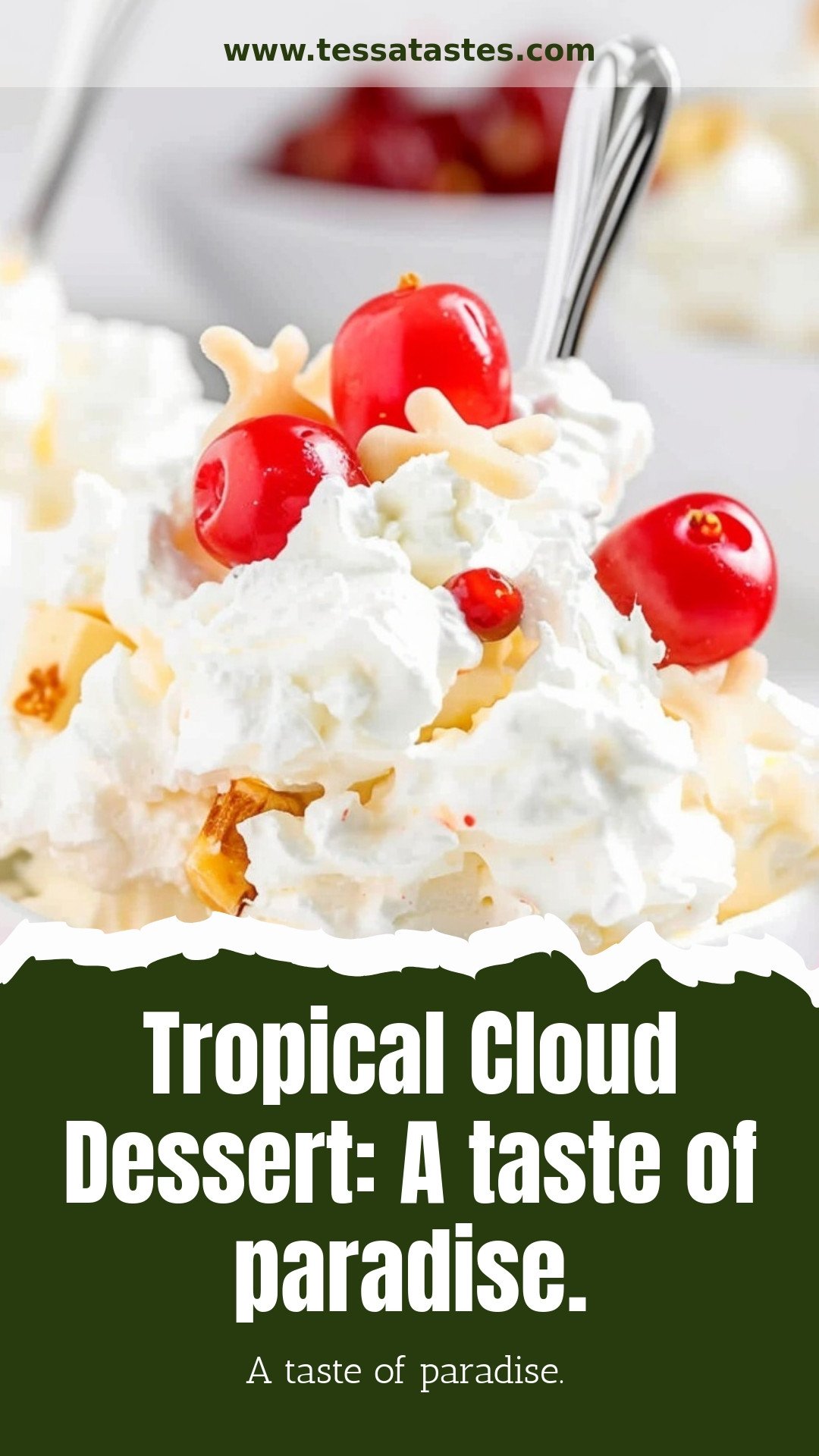 Tropical Cloud Dessert: A taste of paradise.
