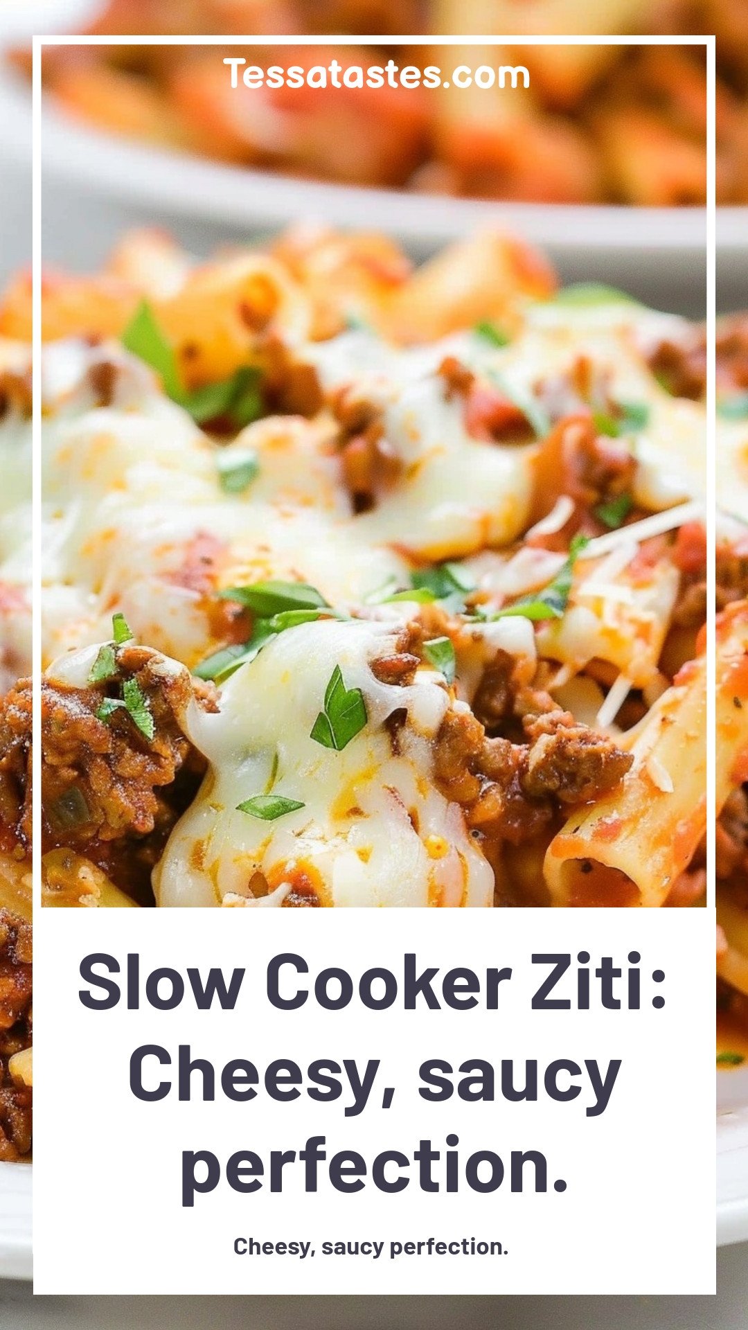 Slow Cooker Ziti: Cheesy, saucy perfection.