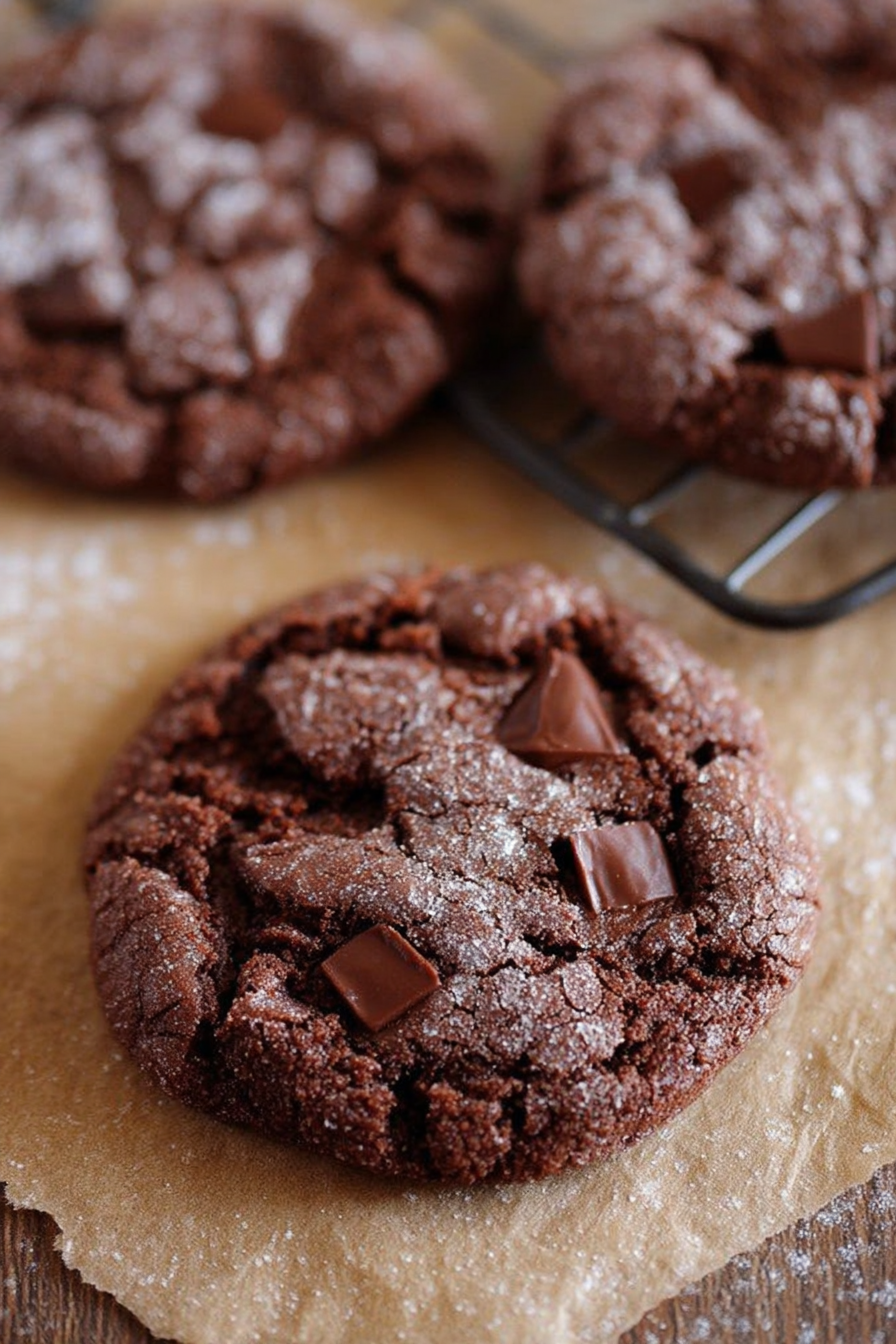Chocolate Crinkle Cookie Delights