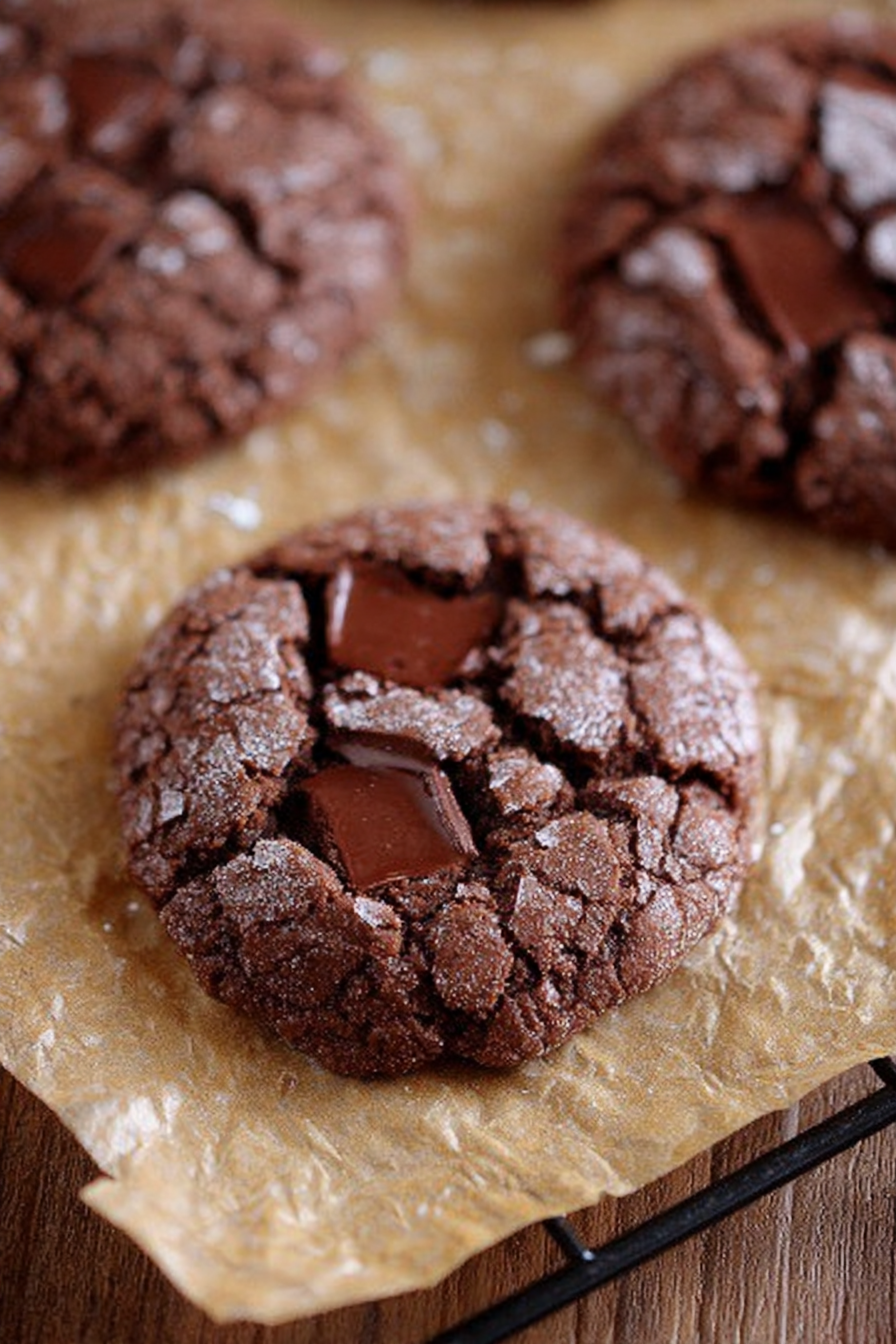 Chocolate Crinkle Cookie Delights