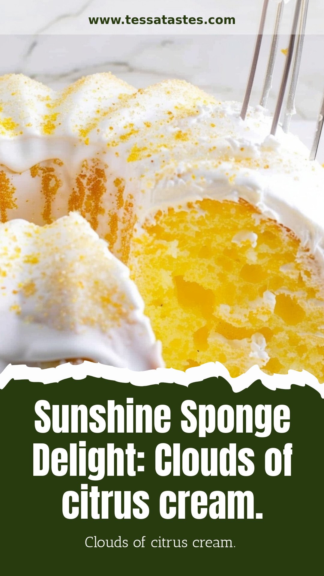 Sunshine Sponge Delight: Clouds of citrus cream.