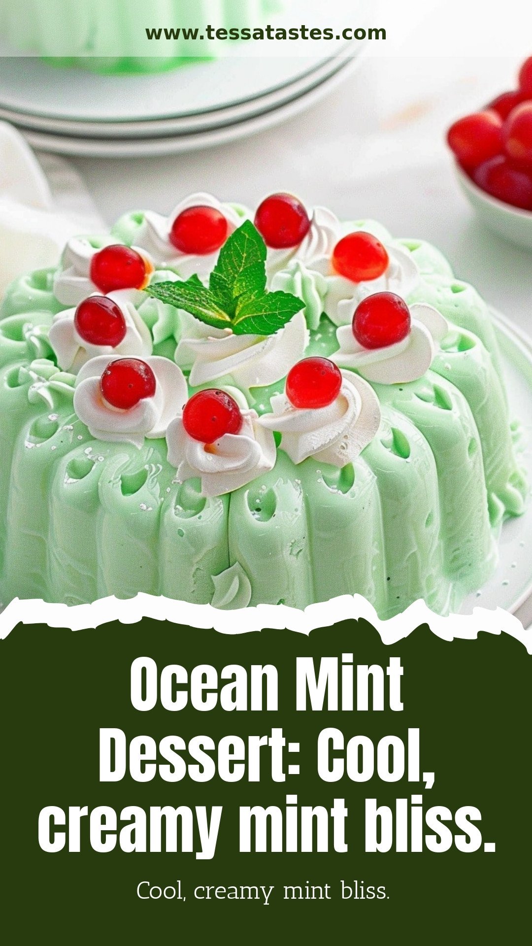 Ocean Mint Dessert: Cool, creamy mint bliss.