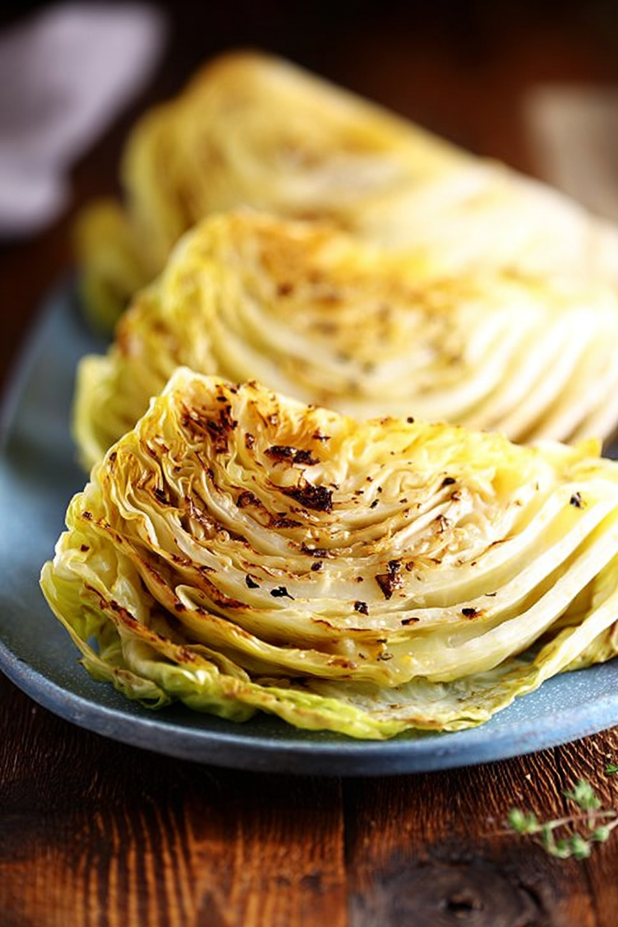 Simple Roasted Cabbage Wedges