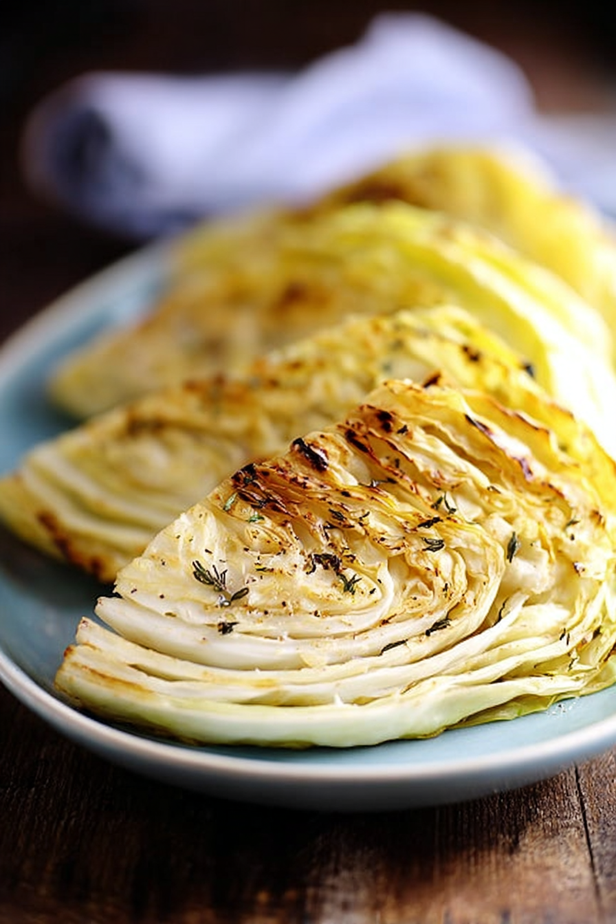 Simple Roasted Cabbage Wedges