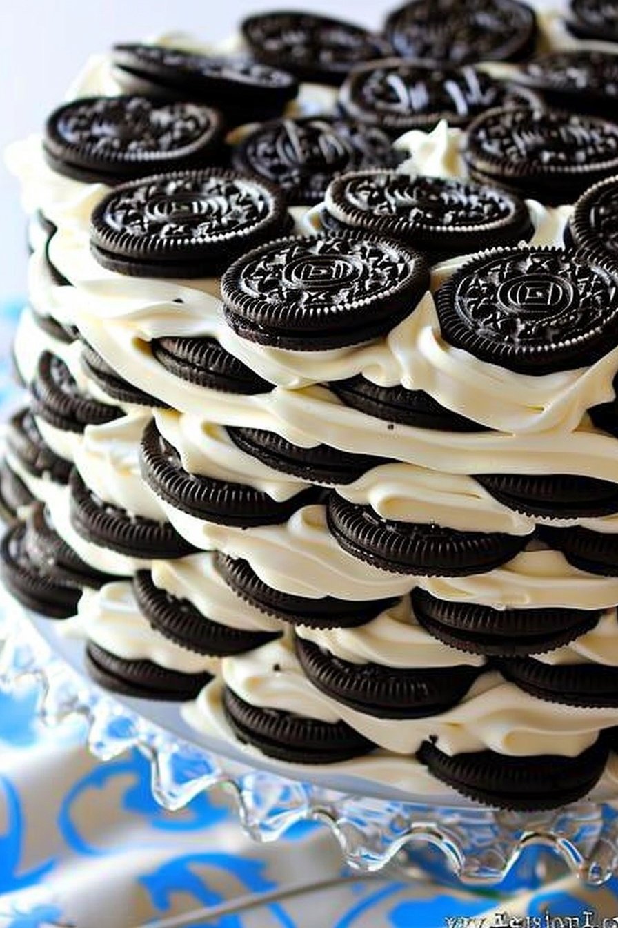 No-Bake Oreo Delight: Creamy, dreamy chocolate perfection.