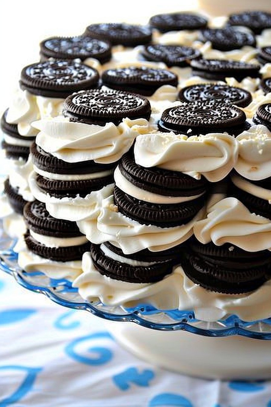 No-Bake Oreo Delight: Creamy, dreamy chocolate perfection.
