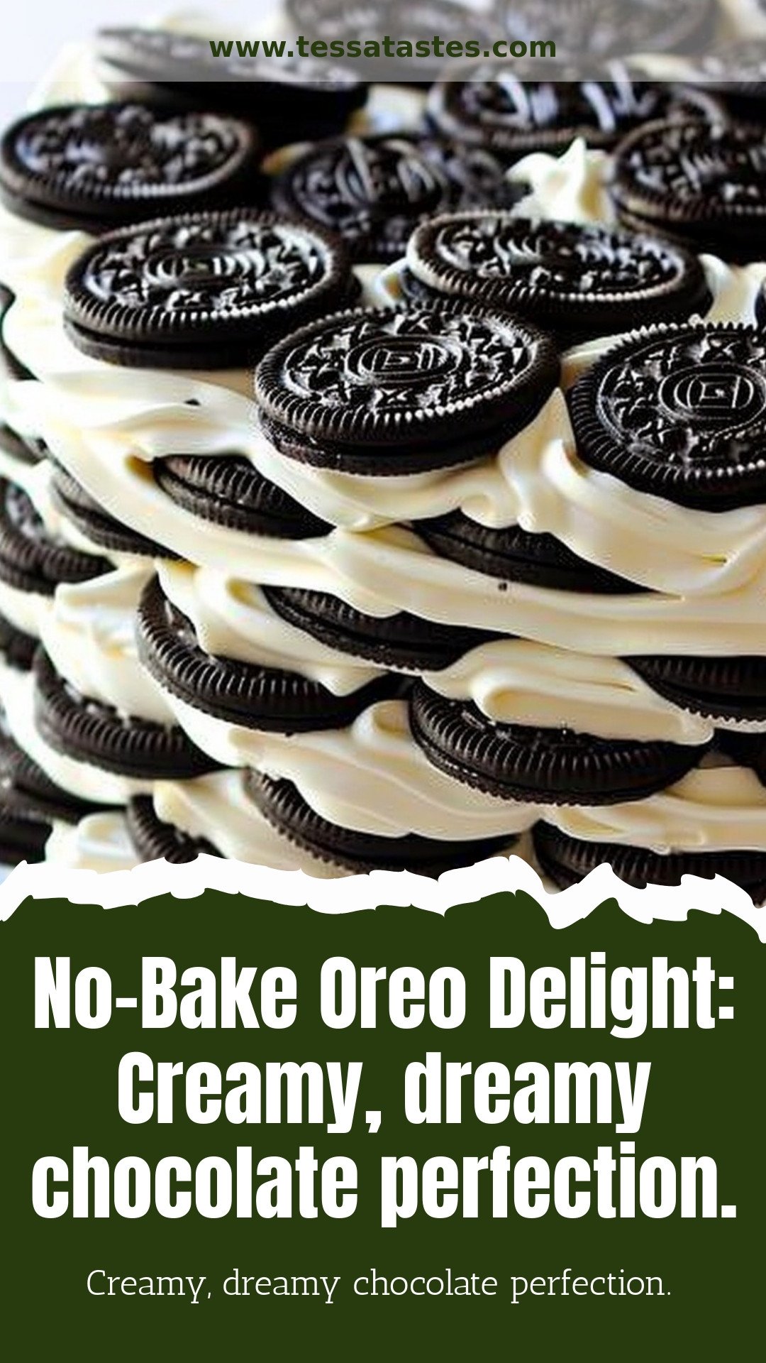 No-Bake Oreo Delight: Creamy, dreamy chocolate perfection.