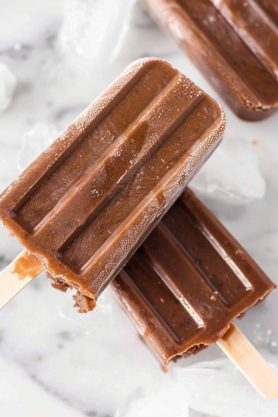 Chocolate Ice Pops: Creamy, frozen chocolate perfection.