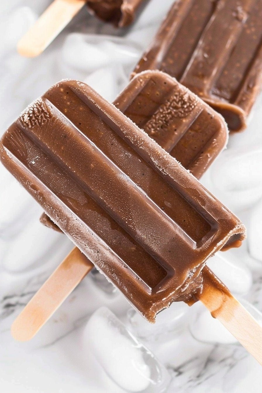 Chocolate Ice Pops: Creamy, frozen chocolate perfection.