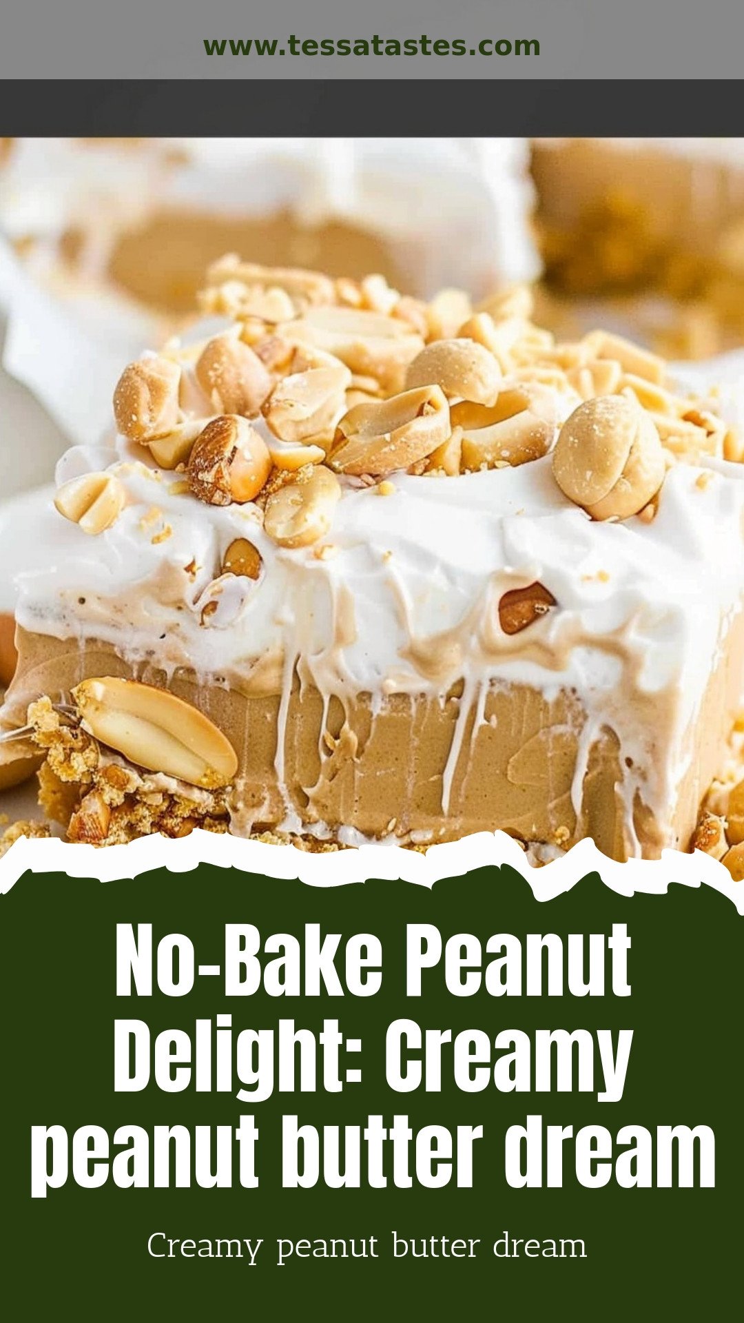 No-Bake Peanut Delight: Creamy peanut butter dream