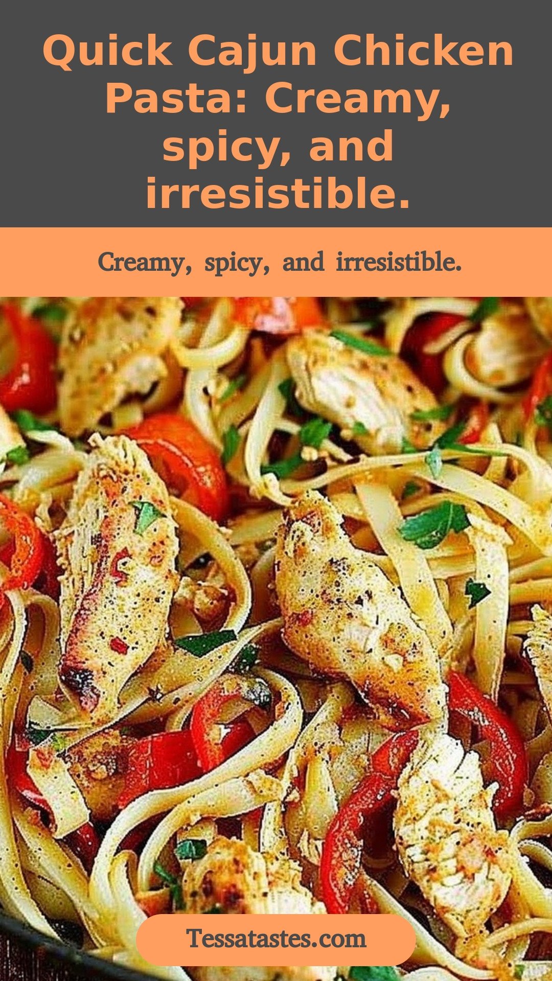 Quick Cajun Chicken Pasta: Creamy, spicy, and irresistible.