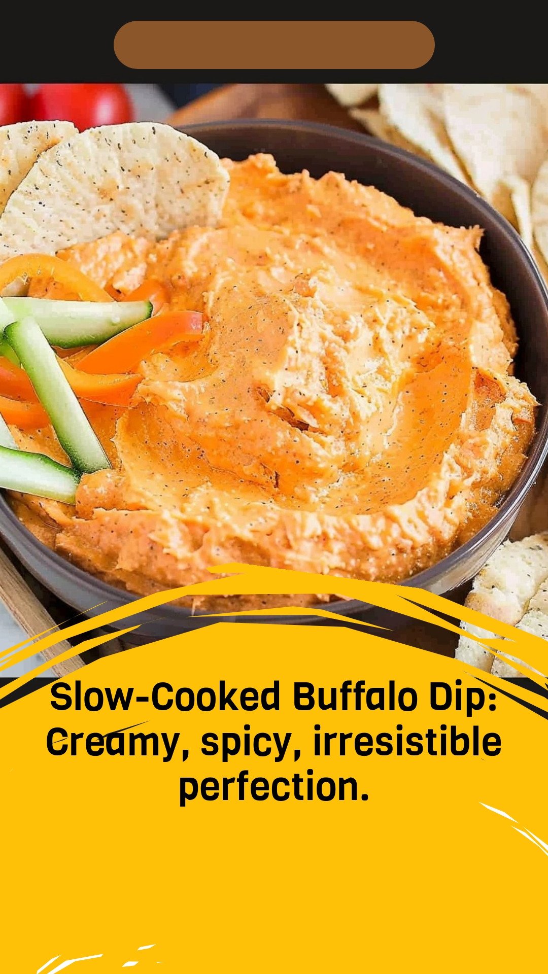 Slow-Cooked Buffalo Dip: Creamy, spicy, irresistible perfection.