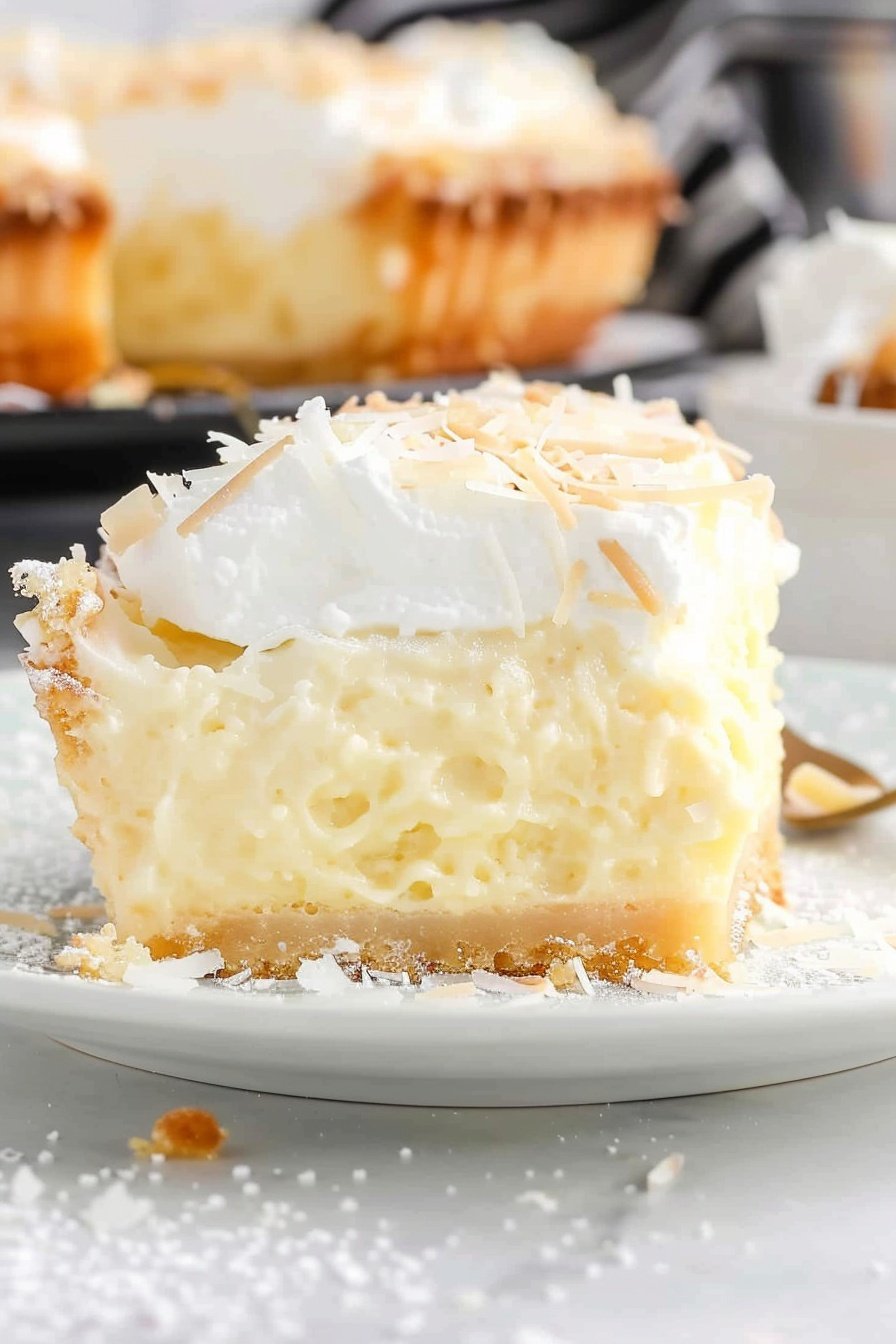 Tropical Custard Slice: Creamy tropical paradise layers