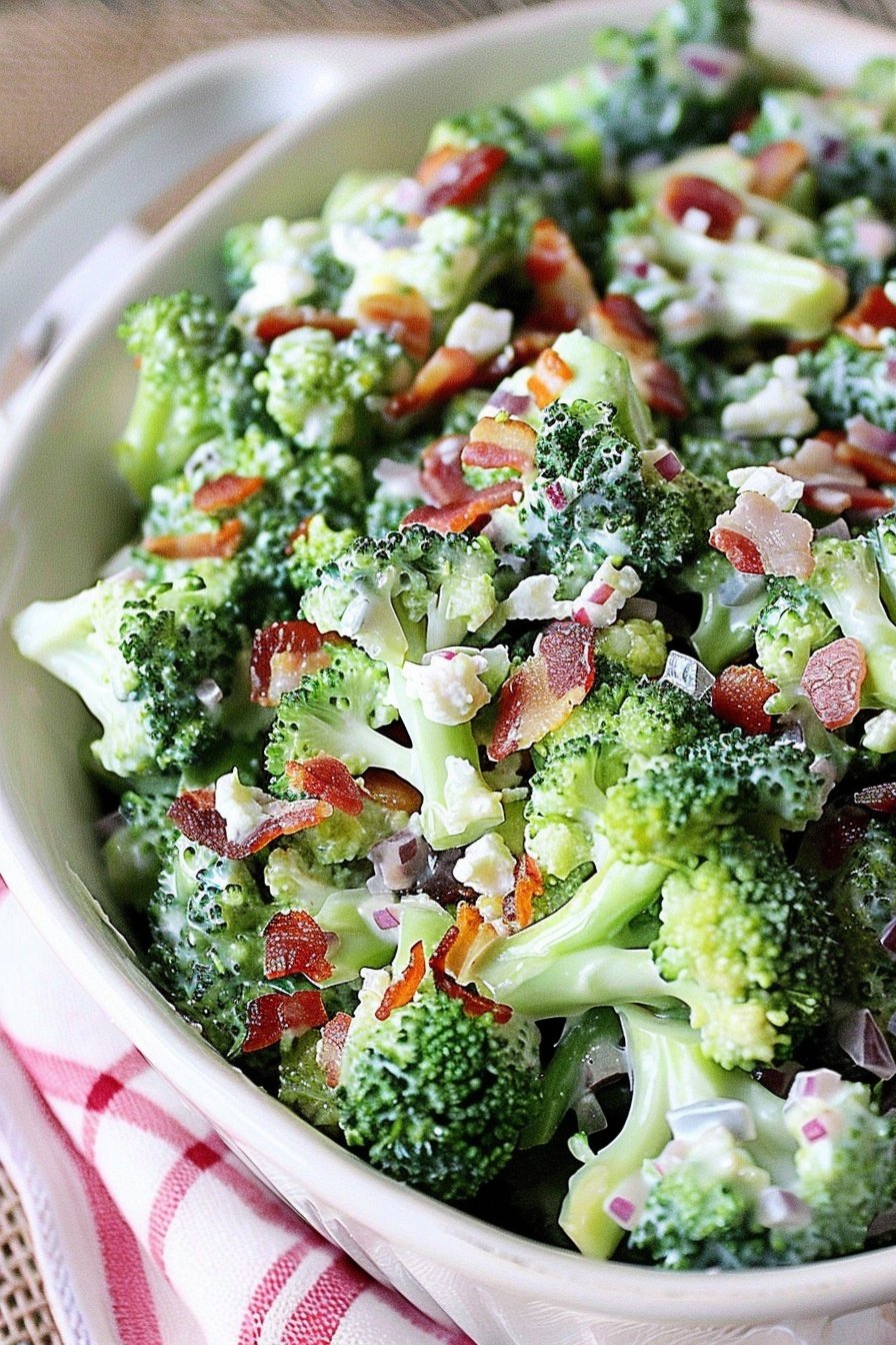 Savory Broccoli Bacon Crunch: Crispy, smoky, cheesy perfection.