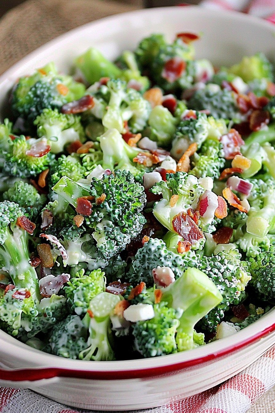 Savory Broccoli Bacon Crunch: Crispy, smoky, cheesy perfection.