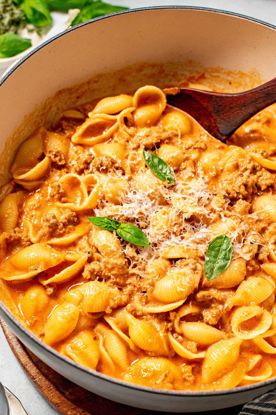 Easy Shell Pasta with Ground Turkey