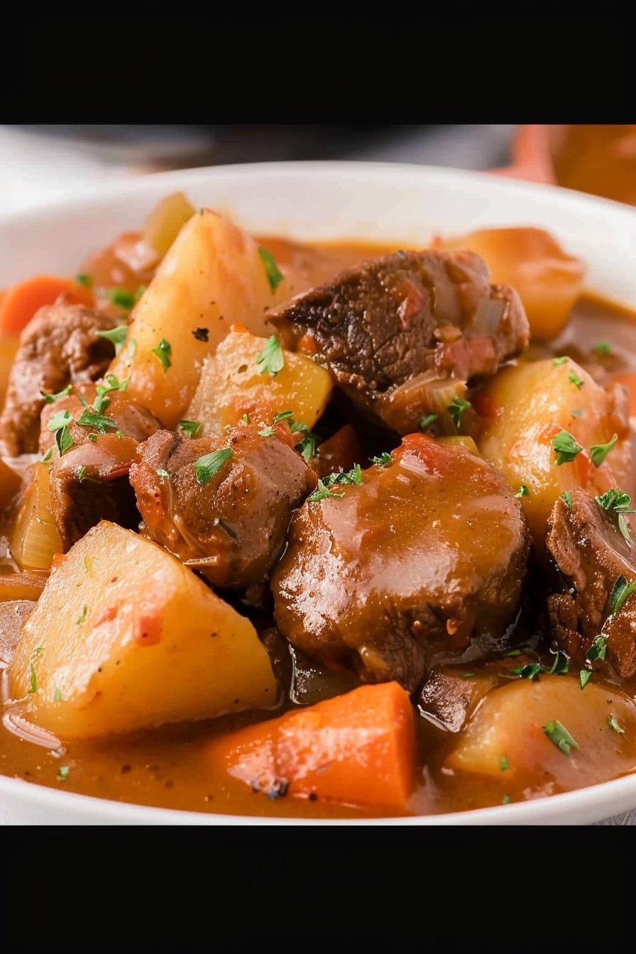 Slow-Cooked Comfort Stew: Fall-apart tender goodness.