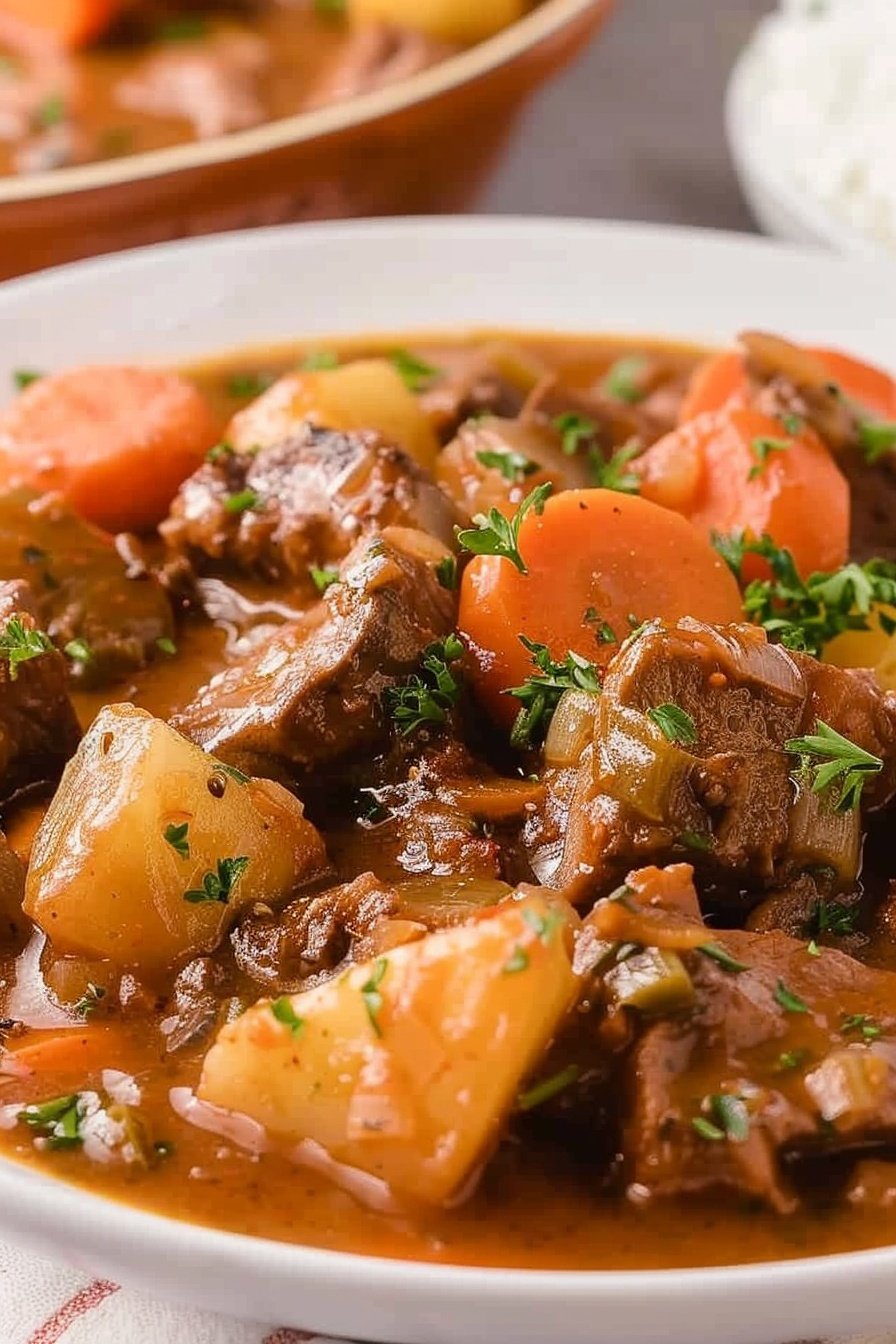 Slow-Cooked Comfort Stew: Fall-apart tender goodness.