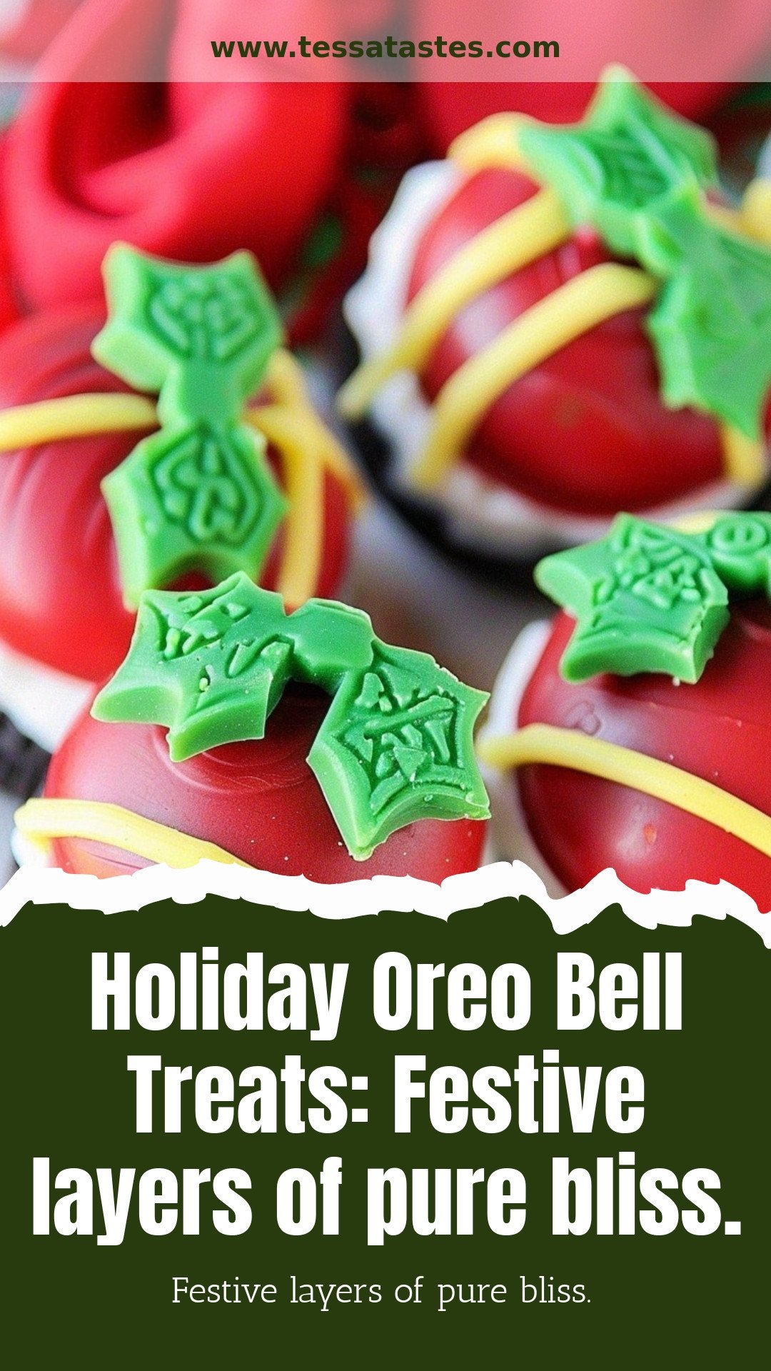 Holiday Oreo Bell Treats: Festive layers of pure bliss.