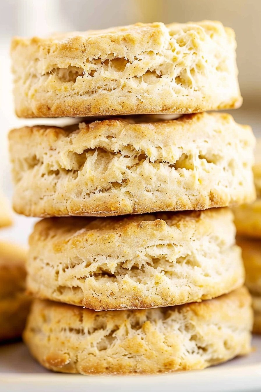 Grandma's Lard Biscuits: Flaky, buttery layers melt.