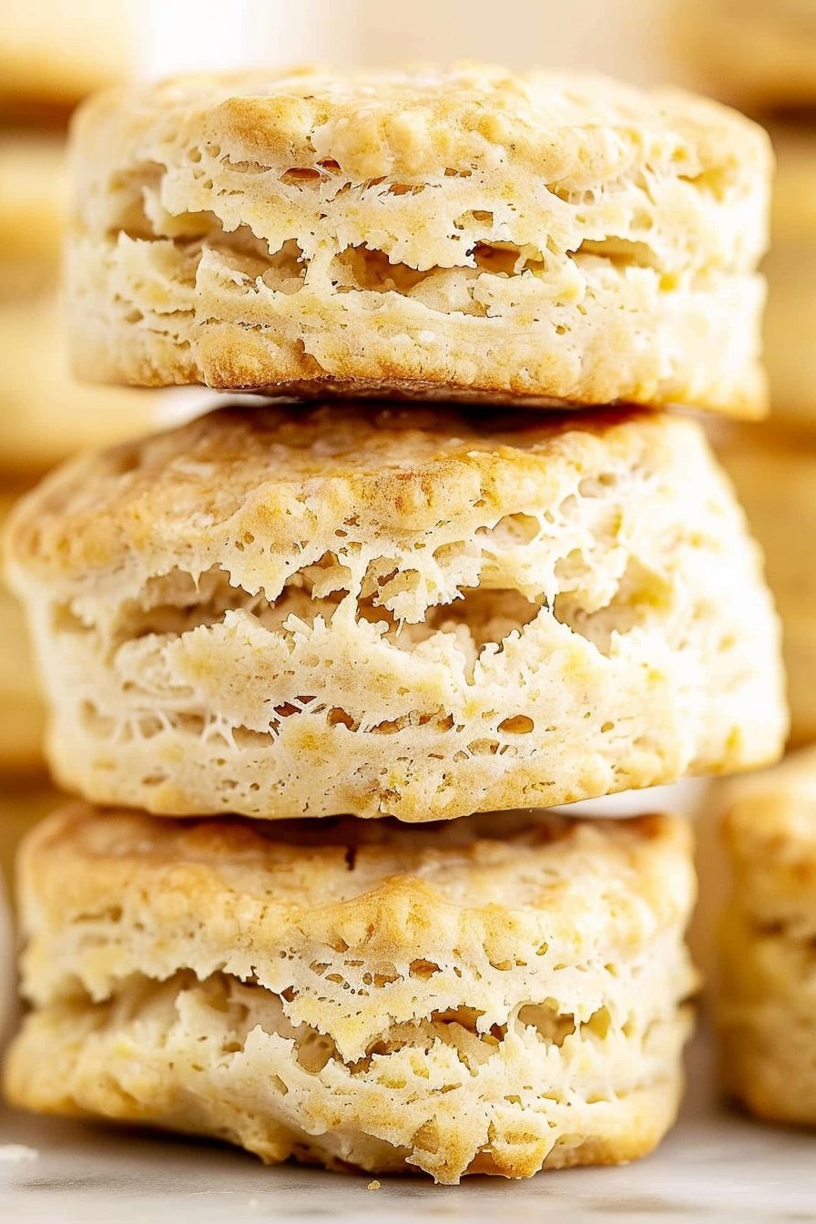 Grandma's Lard Biscuits: Flaky, buttery layers melt.