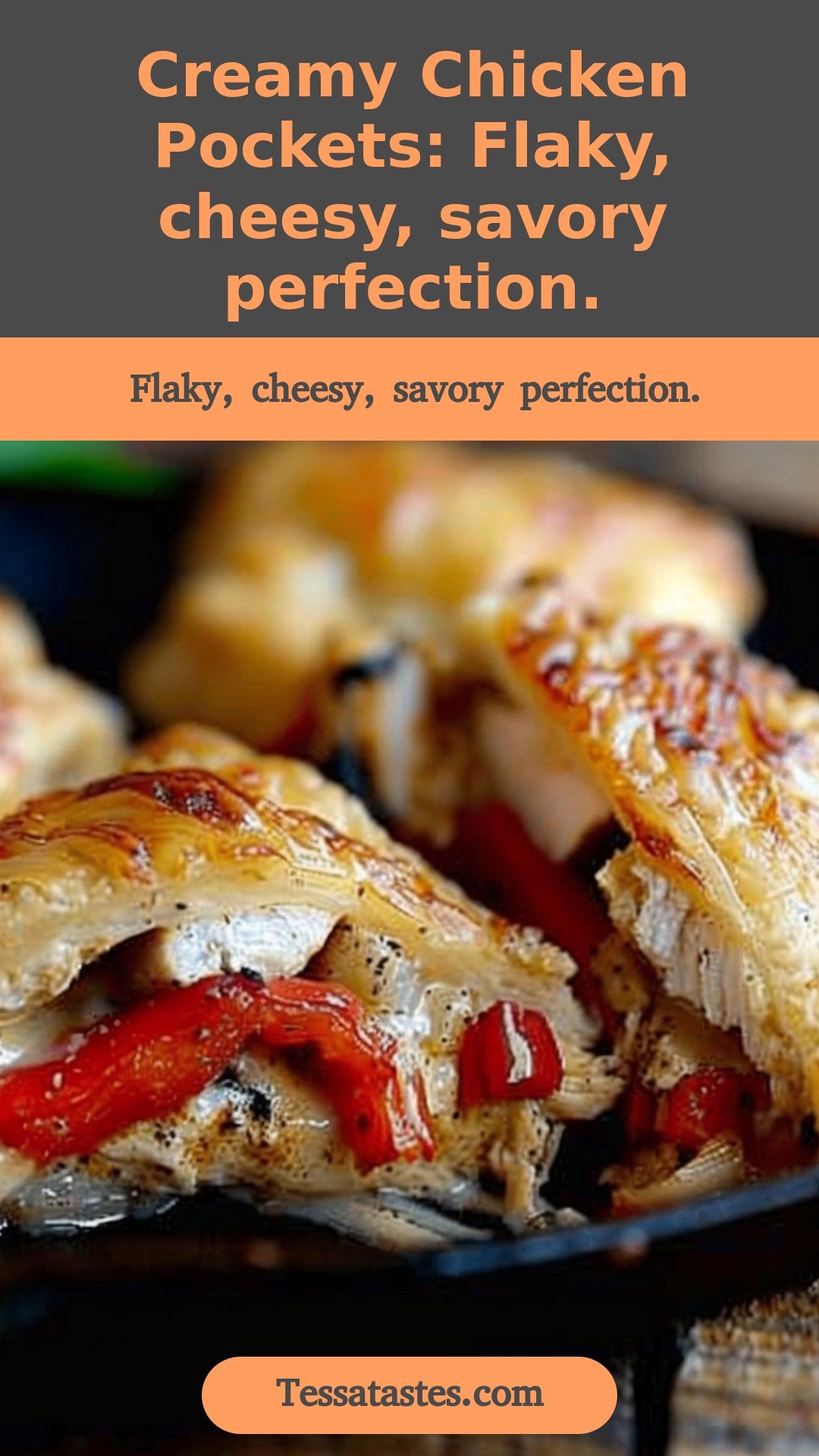 Creamy Chicken Pockets: Flaky, cheesy, savory perfection.