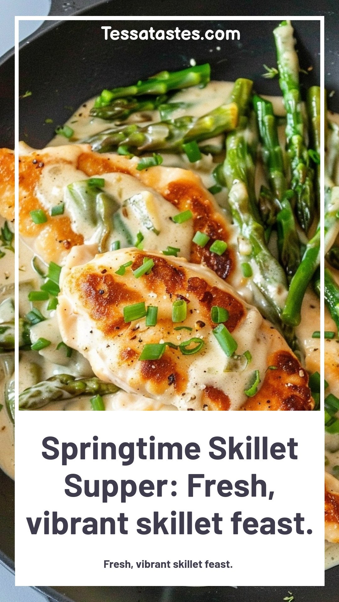 Springtime Skillet Supper: Fresh, vibrant skillet feast.