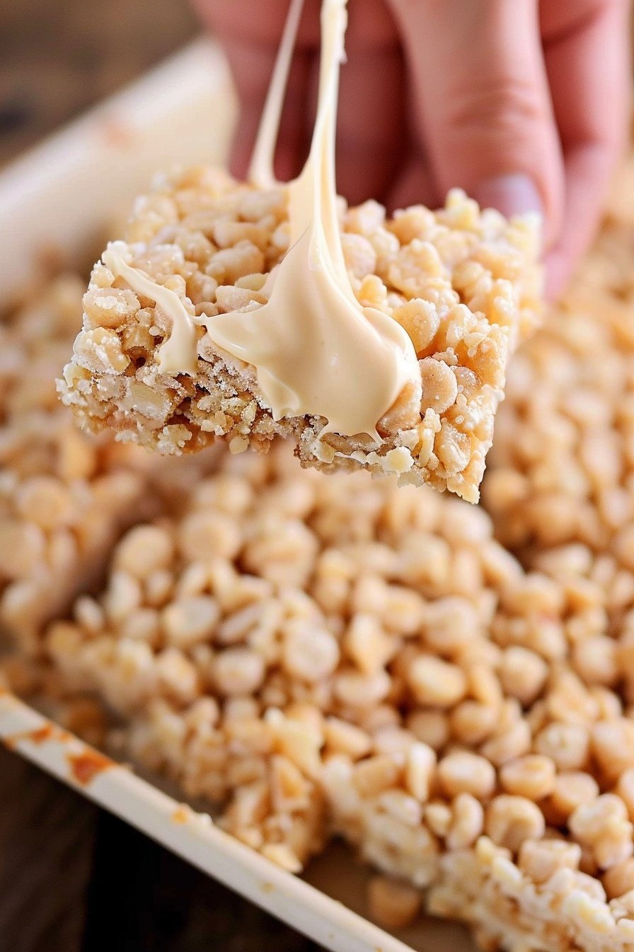 Brown Butter Crispy Bars: Golden caramelized crunch perfection.