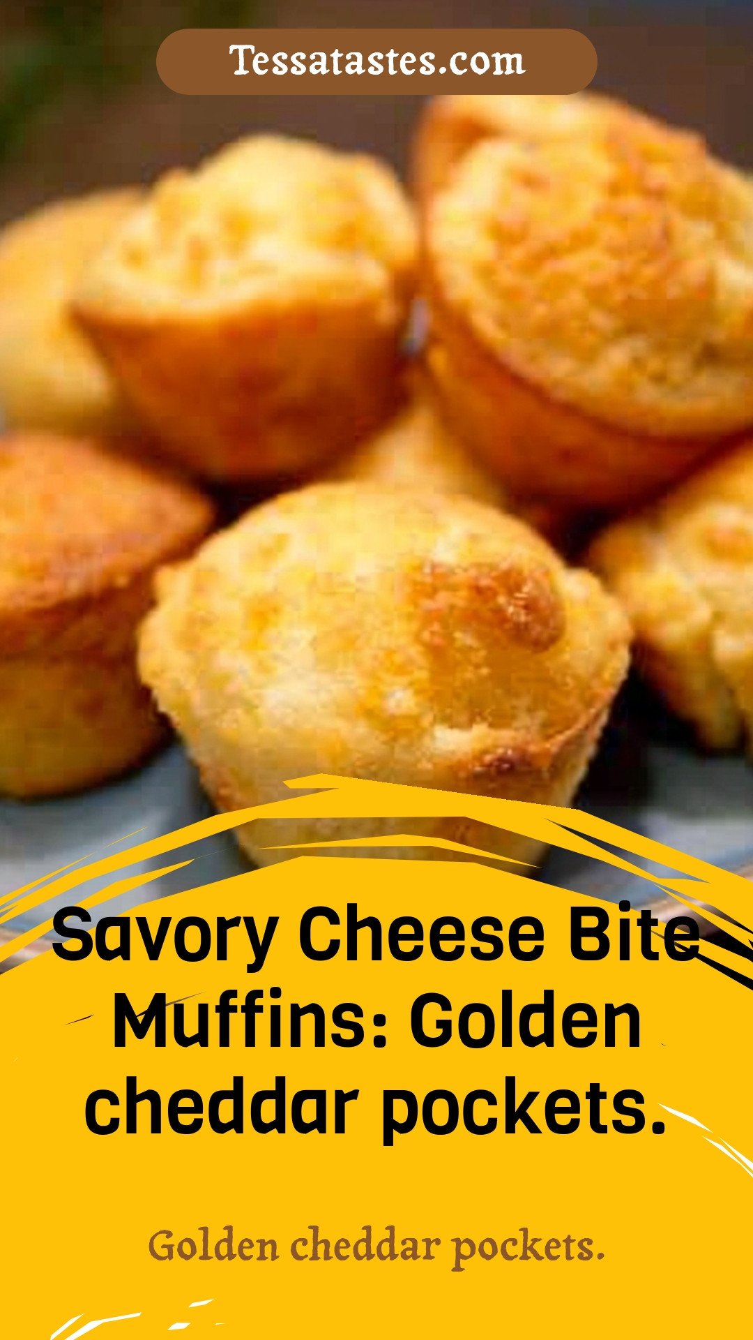 Savory Cheese Bite Muffins: Golden cheddar pockets.
