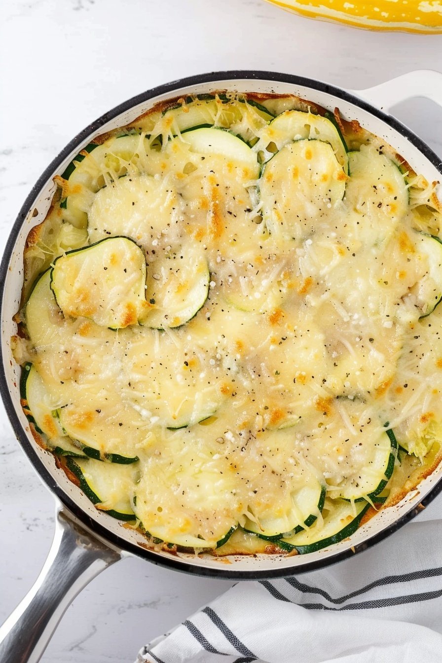 Summer Squash Bake: Golden cheesy perfection.