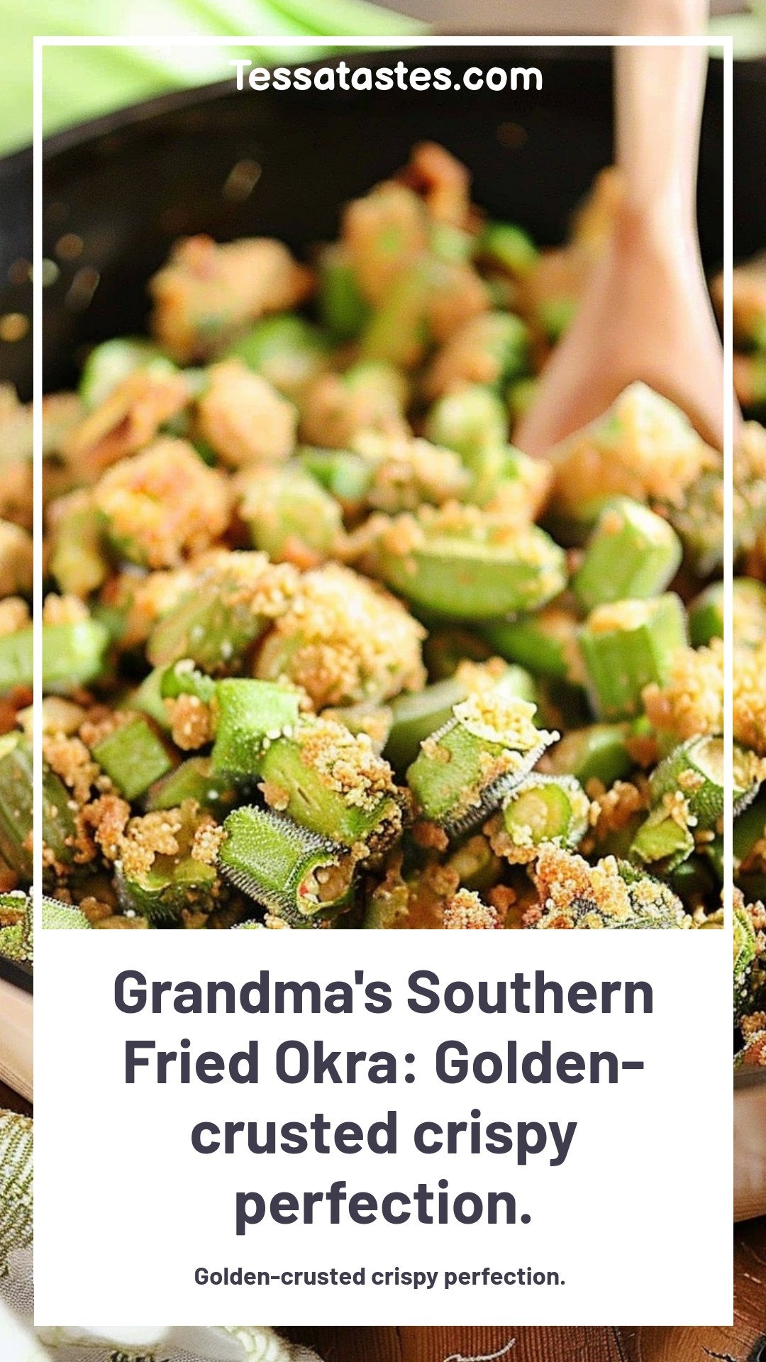 Grandma's Southern Fried Okra: Golden-crusted crispy perfection.
