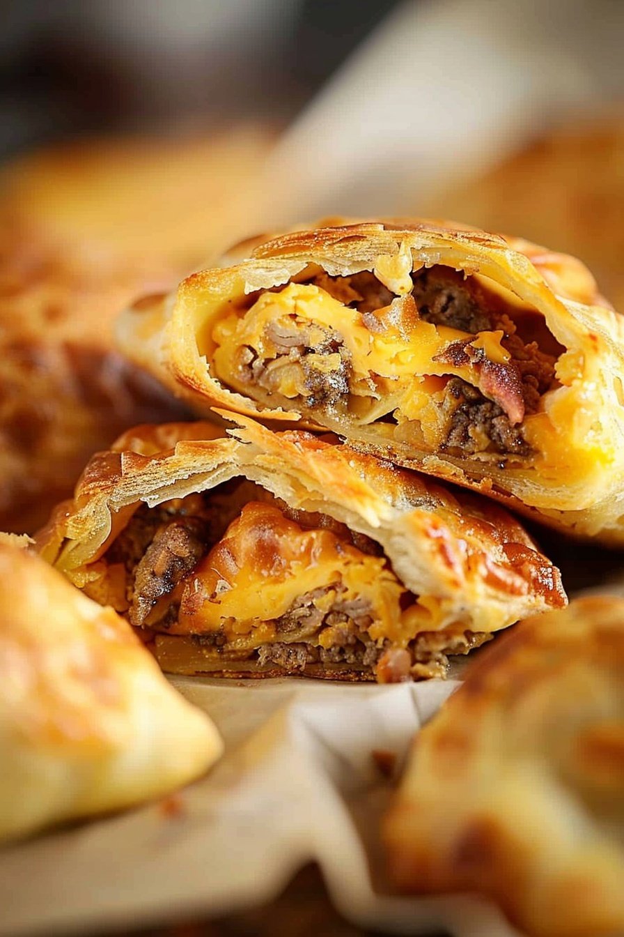 Flaky Breakfast Pockets: Golden, melty morning bliss.