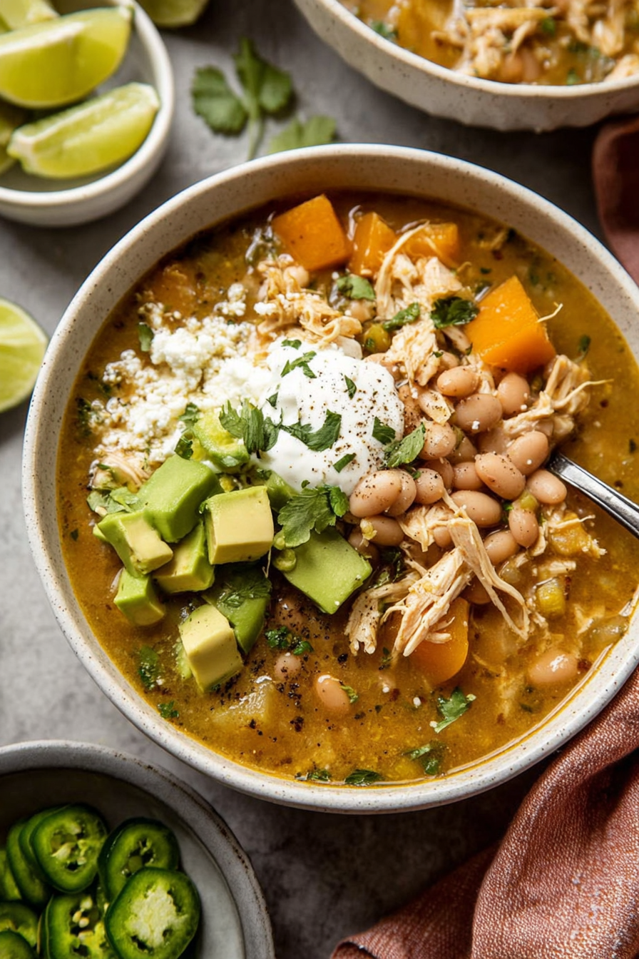 Green Chicken Chili Soup Slow Cooker